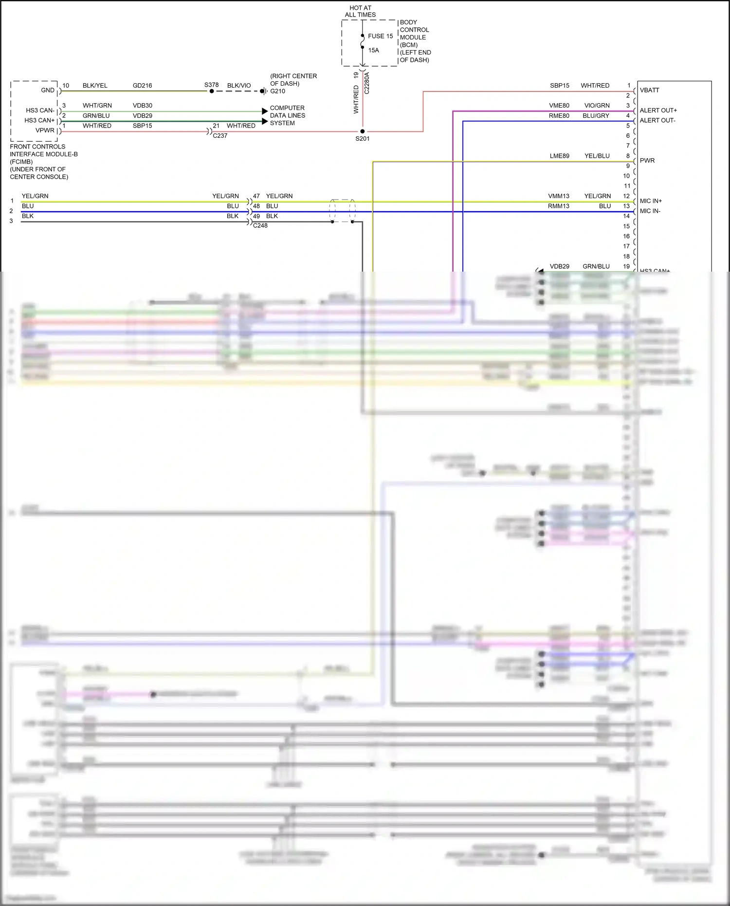 Wiring diagram blu/gry for Lincoln Aviator II (2019-2024) (73 of 95)