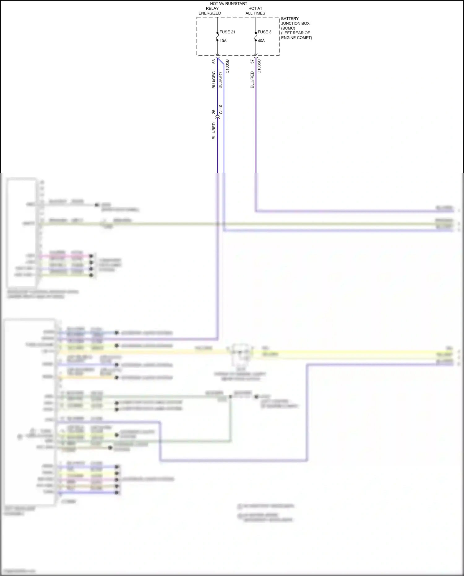 Wiring diagram blu/org for Lincoln Aviator II (2019-2024) (56 of 83)