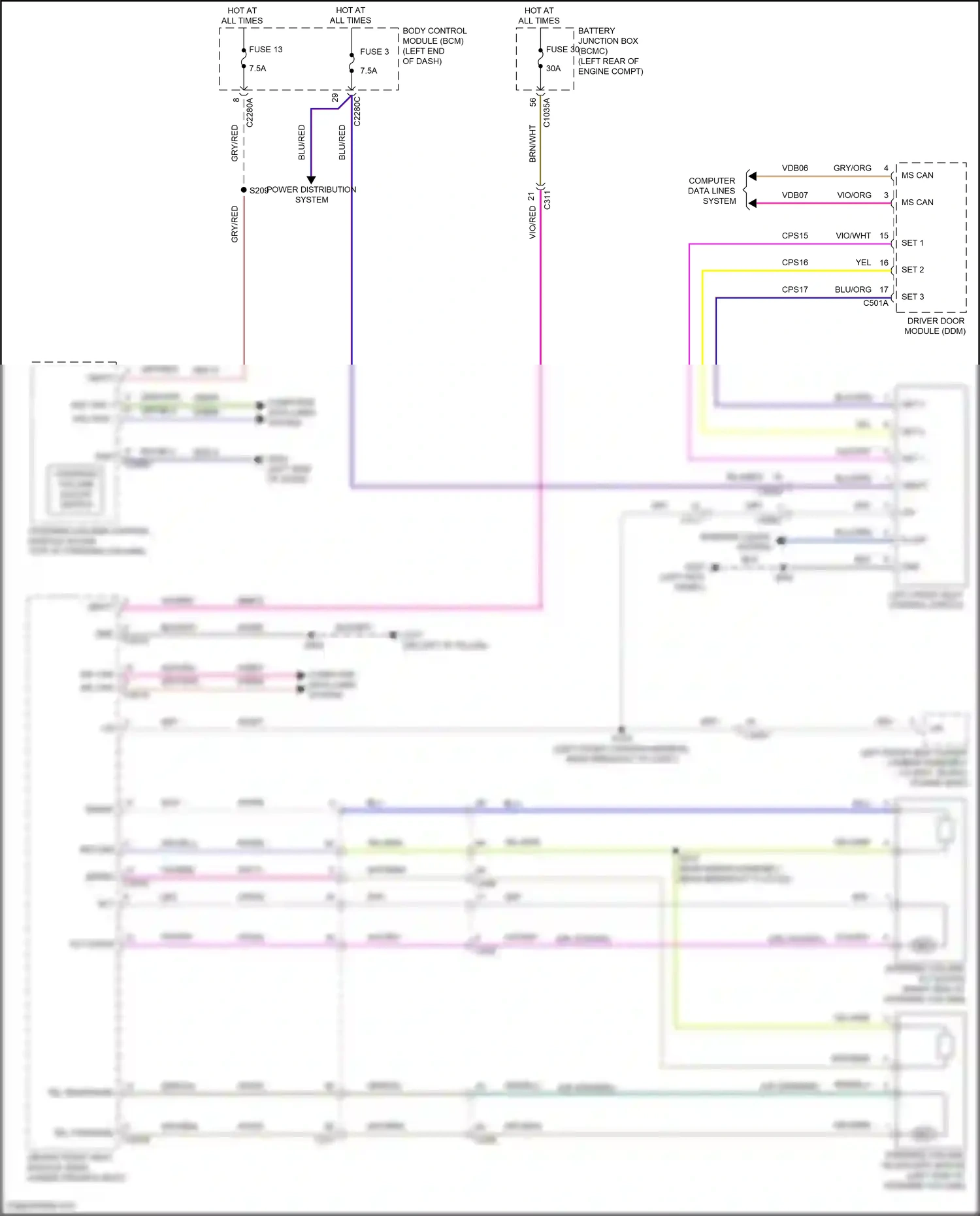 Wiring diagram blu/org for Lincoln Aviator II (2019-2024) (48 of 83)