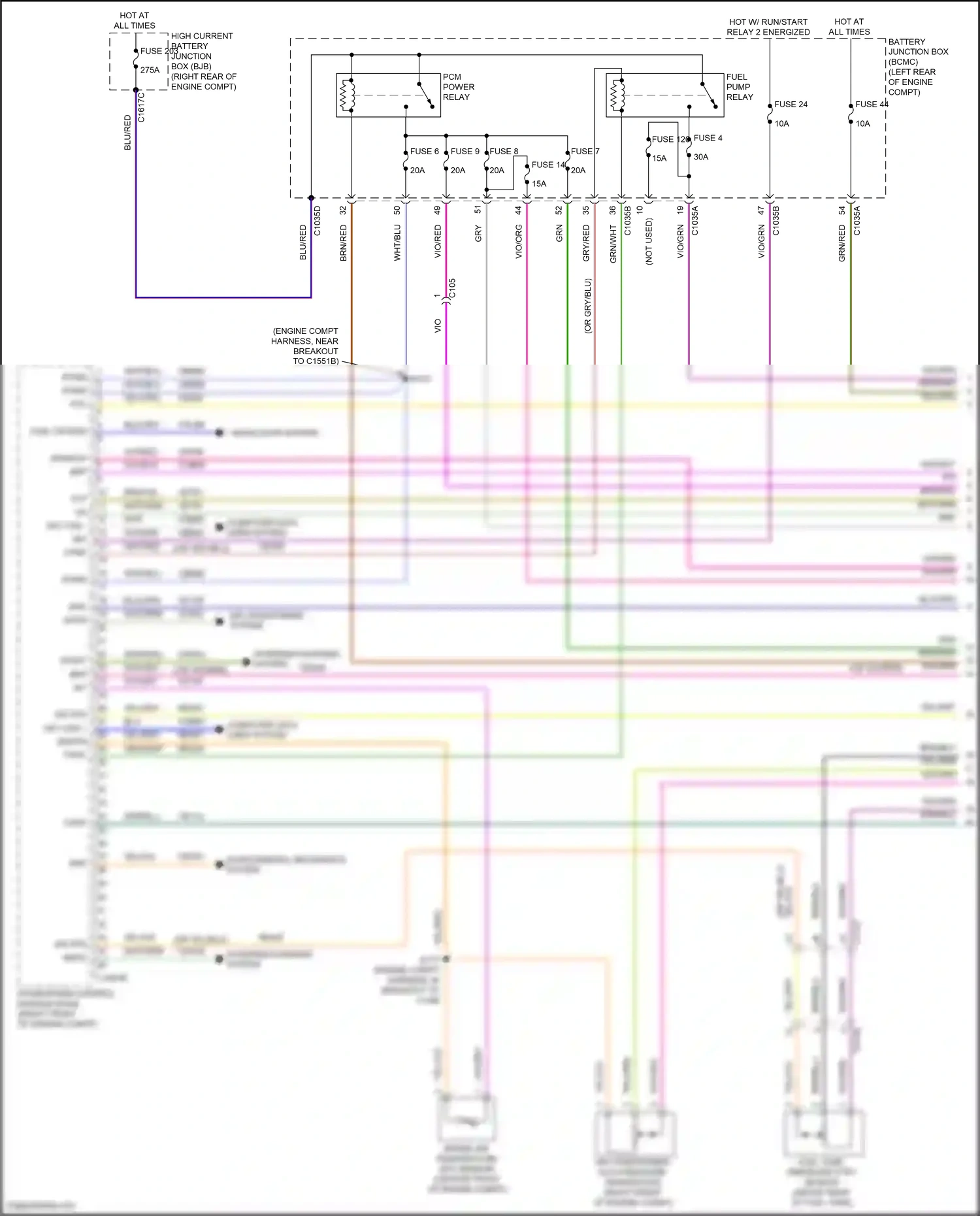 Wiring diagram blu/red for Lincoln Aviator II (2019-2024) (53 of 59)