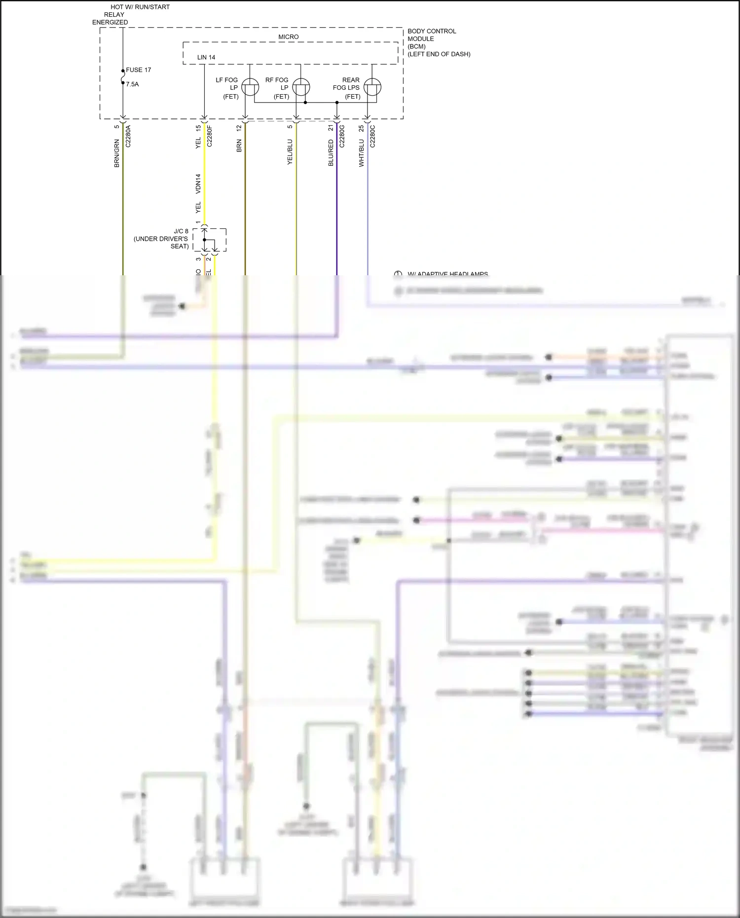 Wiring diagram blu/red for Lincoln Aviator II (2019-2024) (46 of 59)