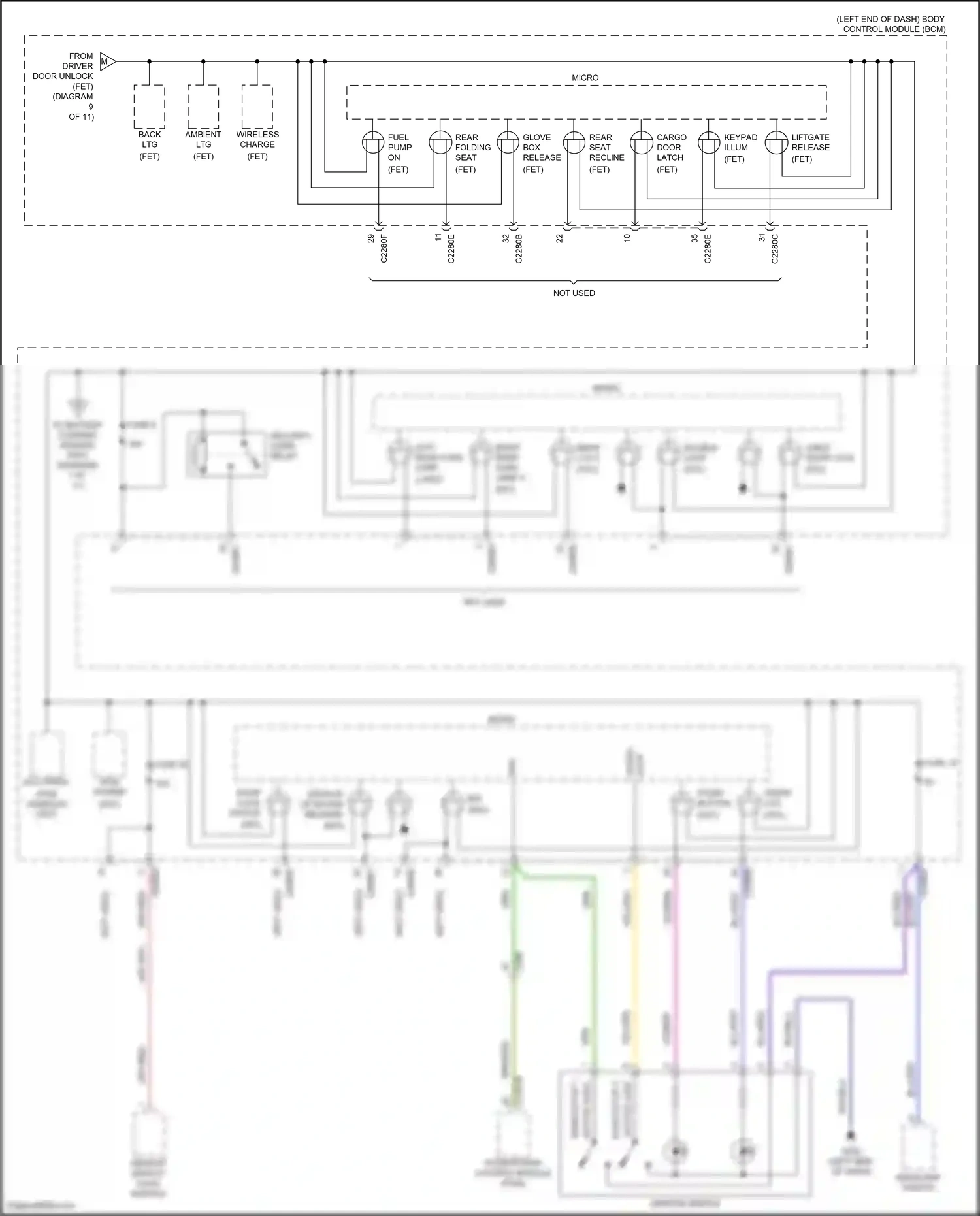 Wiring diagram blu/red for Lincoln Aviator II (2019-2024) (4 of 59)