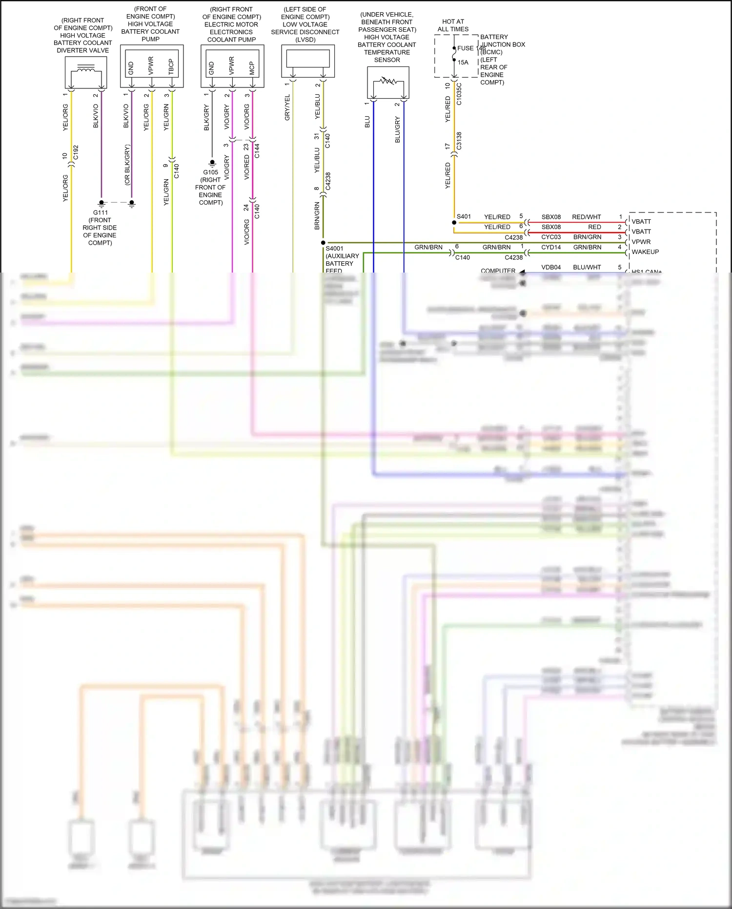 Wiring diagram cell array 1 for Lincoln Aviator II (2019-2024) (2 of 2)