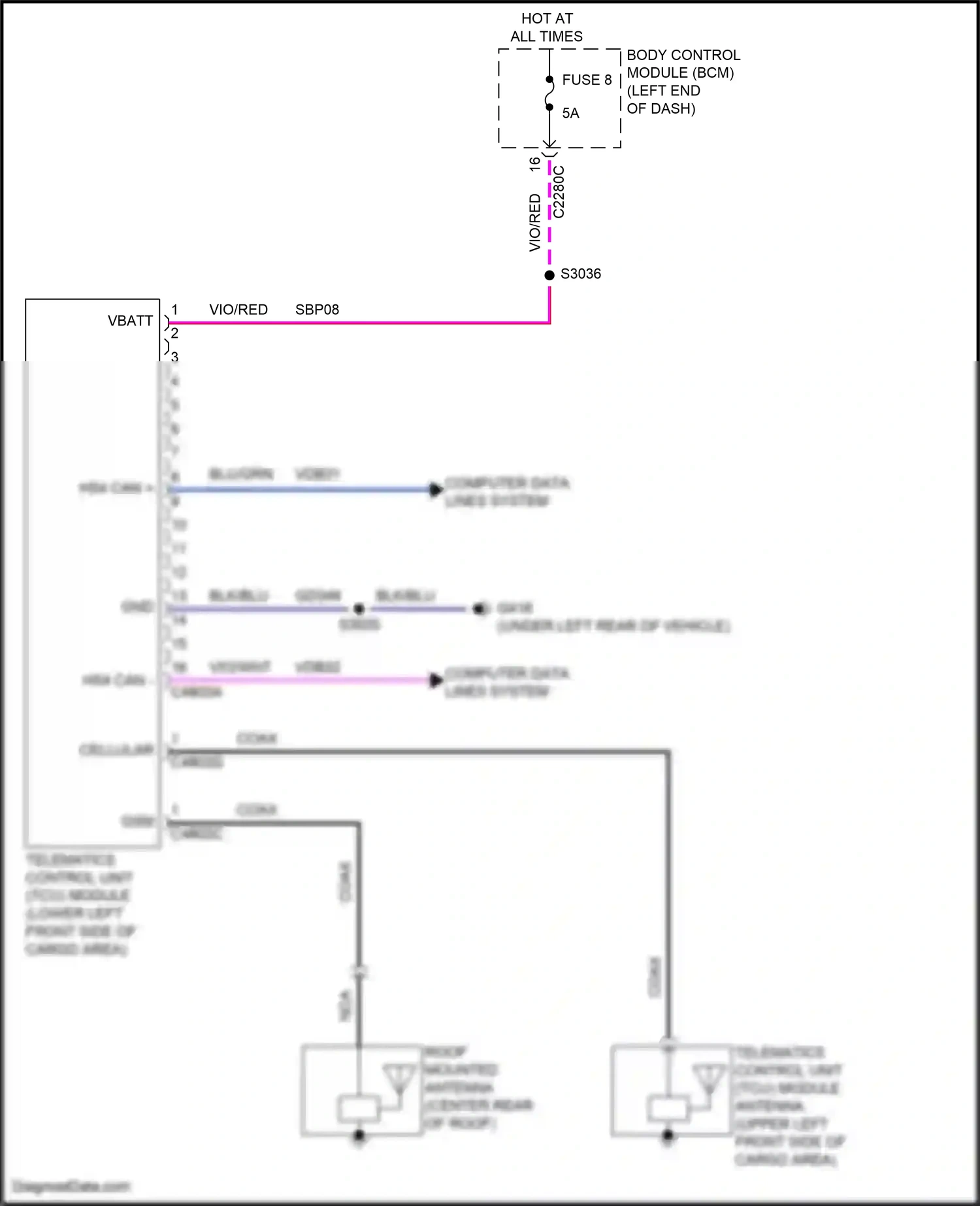 Wiring diagram computer data lines system for Lincoln Aviator II (2019-2024) (30 of 128)