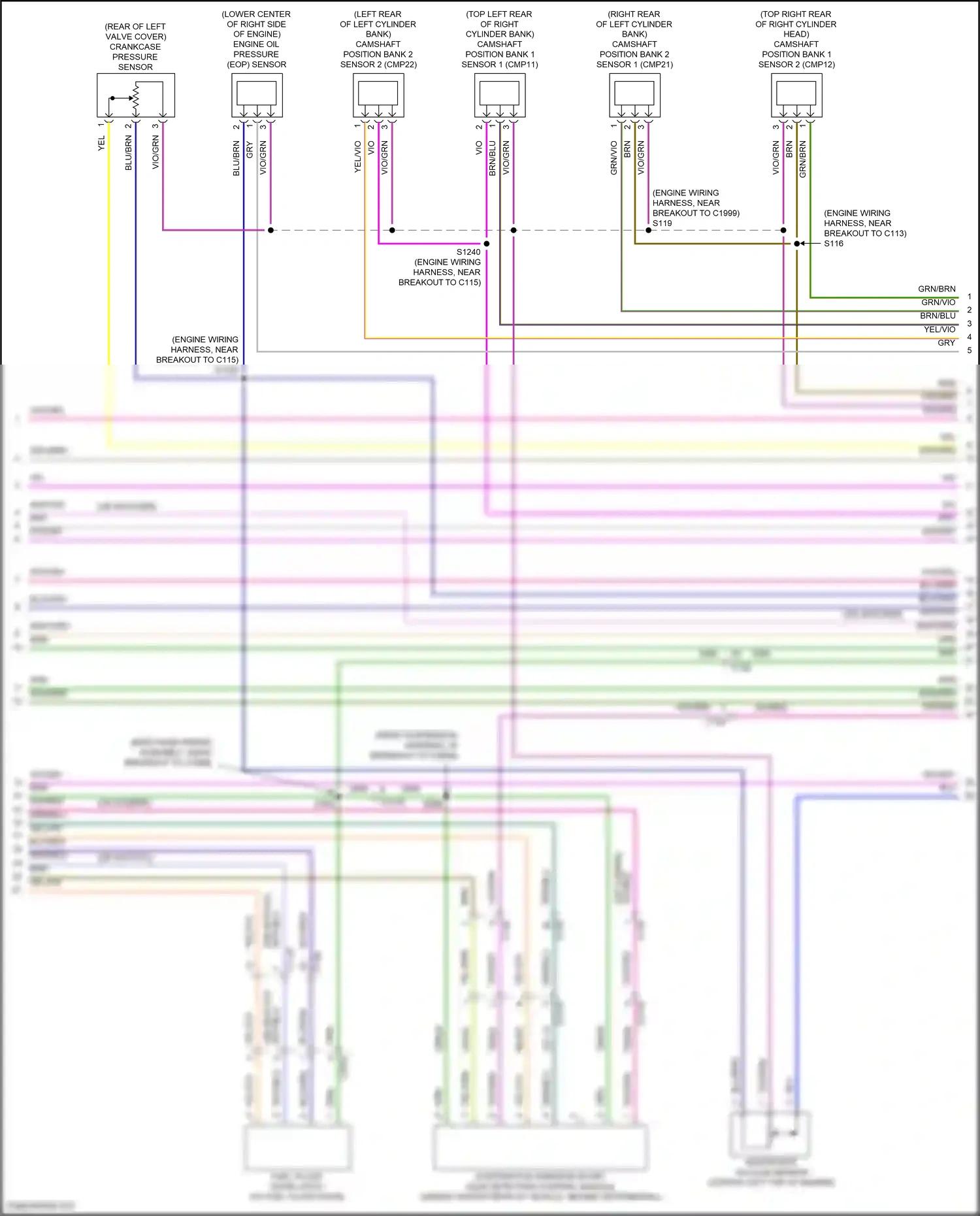 Wiring diagram crankcase pressure sensor for Lincoln Aviator II (2019-2024) (1 of 1)