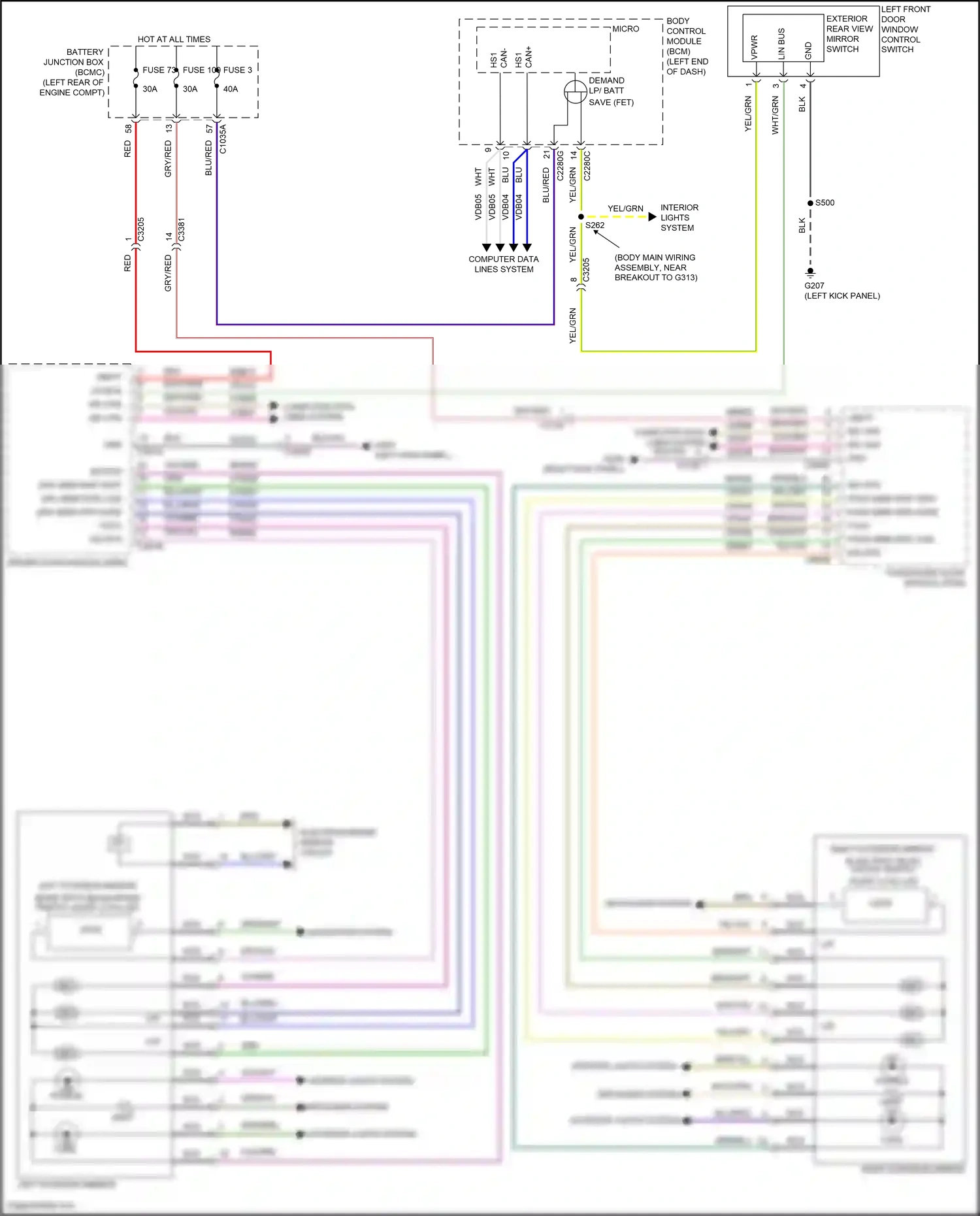 Wiring diagram defogger system for Lincoln Aviator II (2019-2024) (1 of 1)