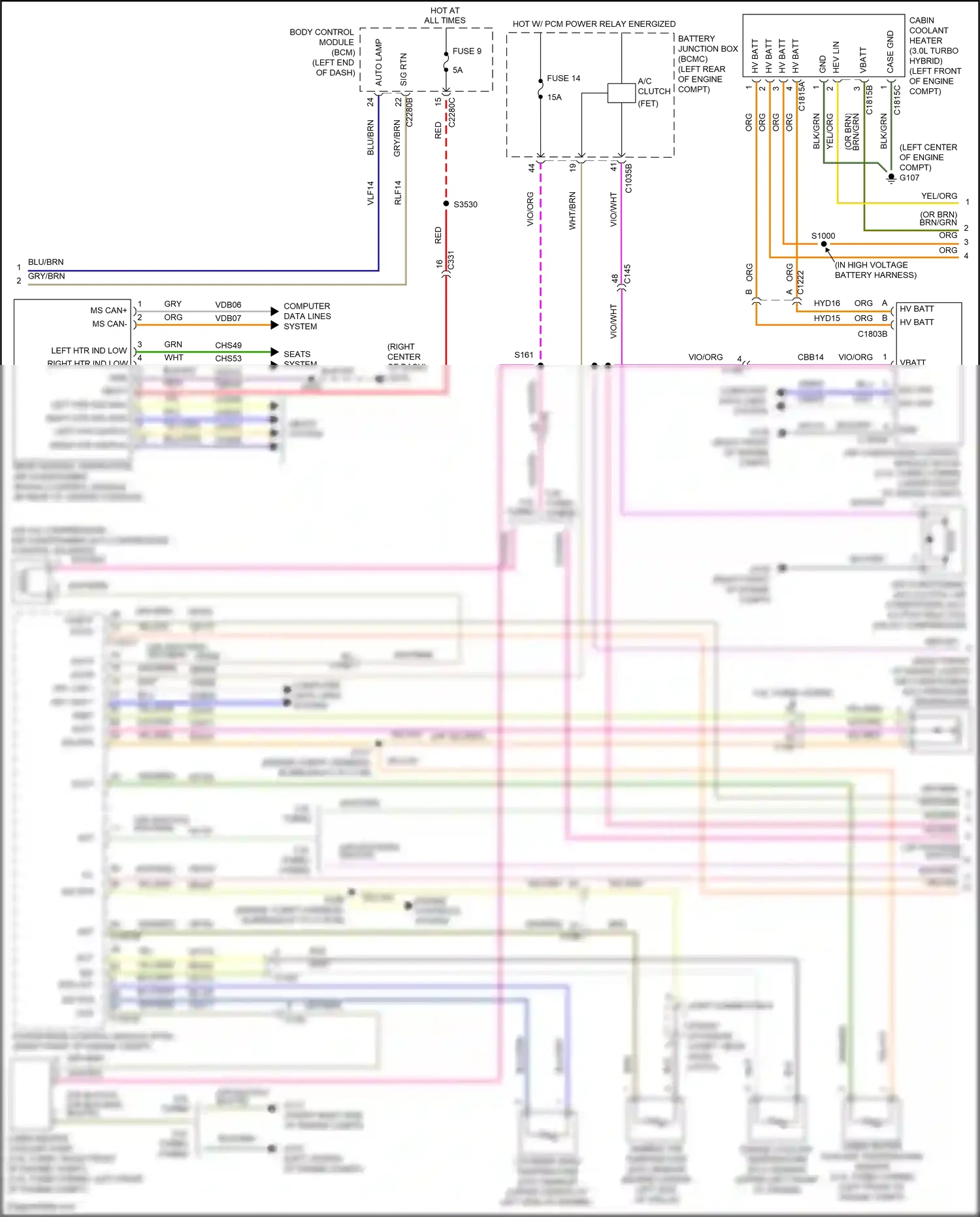 Lincoln Aviator II (2019-2024) engine coolant temperature (ect) sensor wiring diagram  (1 of 4)