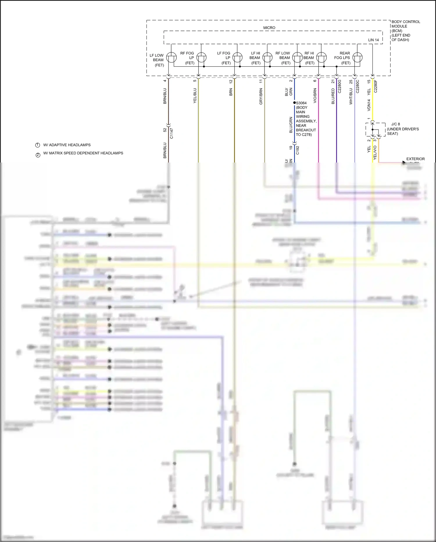 Wiring diagram front emblem for Lincoln Aviator II (2019-2024) (1 of 1)
