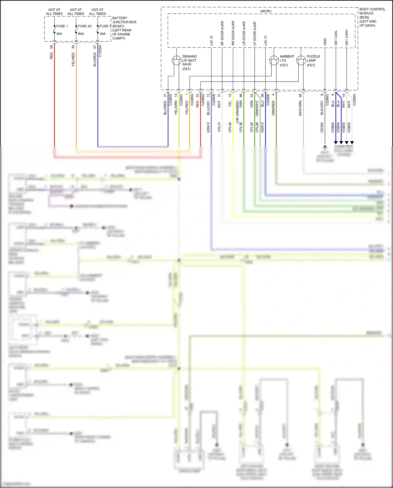 Wiring diagram ground distribution system for Lincoln Aviator II (2019-2024) (1 of 2)