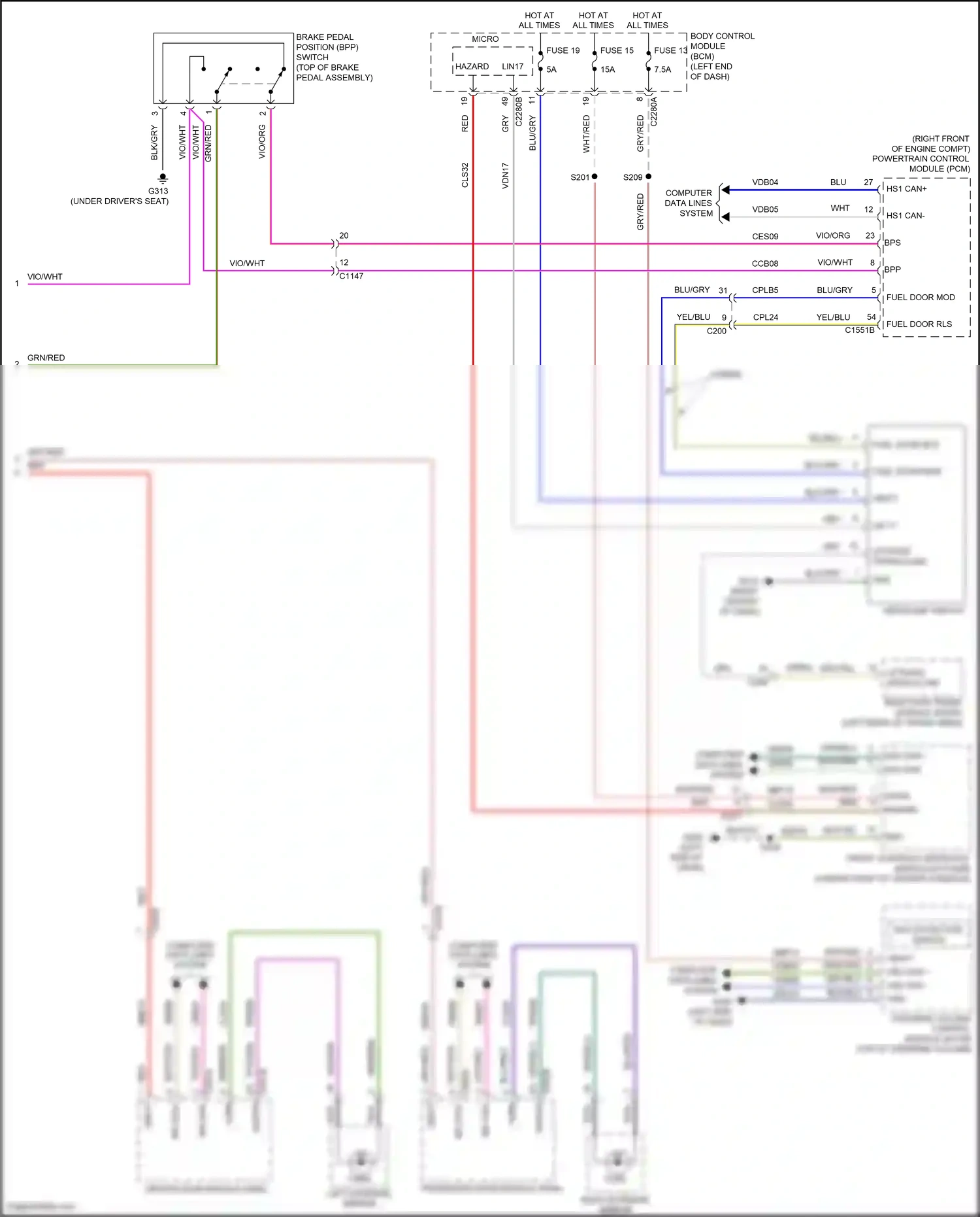 Wiring diagram headlamp switch for Lincoln Aviator II (2019-2024) (1 of 7)