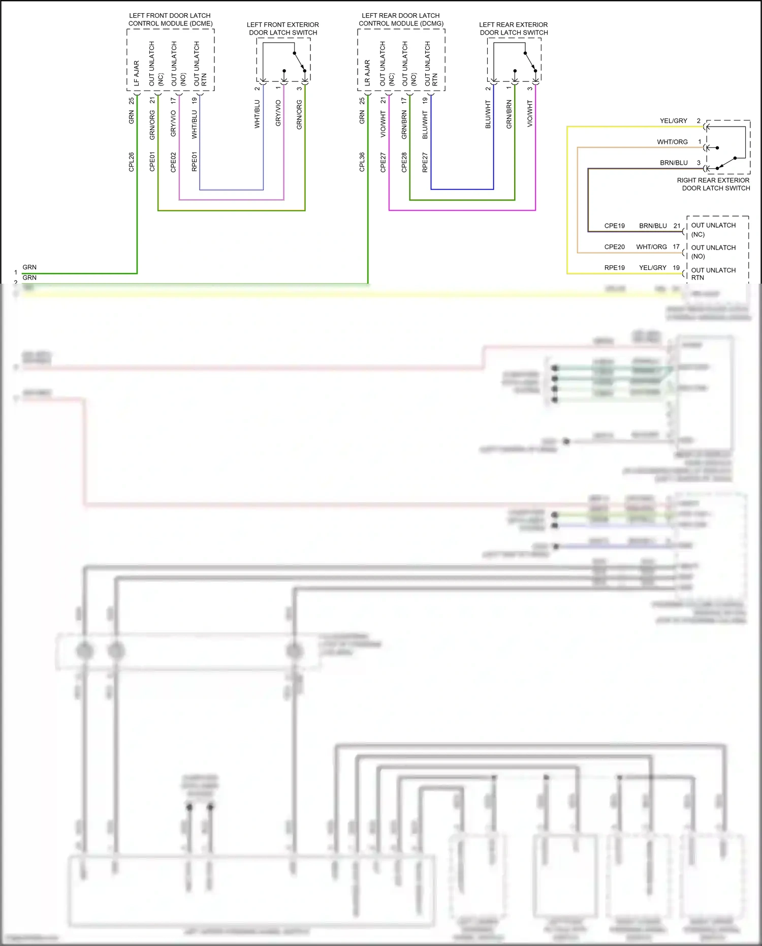 Wiring diagram left lower steering wheel switch for Lincoln Aviator II (2019-2024) (2 of 9)