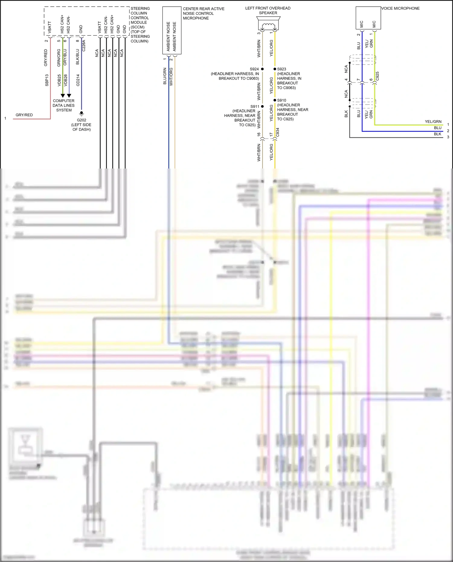 Wiring diagram mic - for Lincoln Aviator II (2019-2024) (3 of 6)