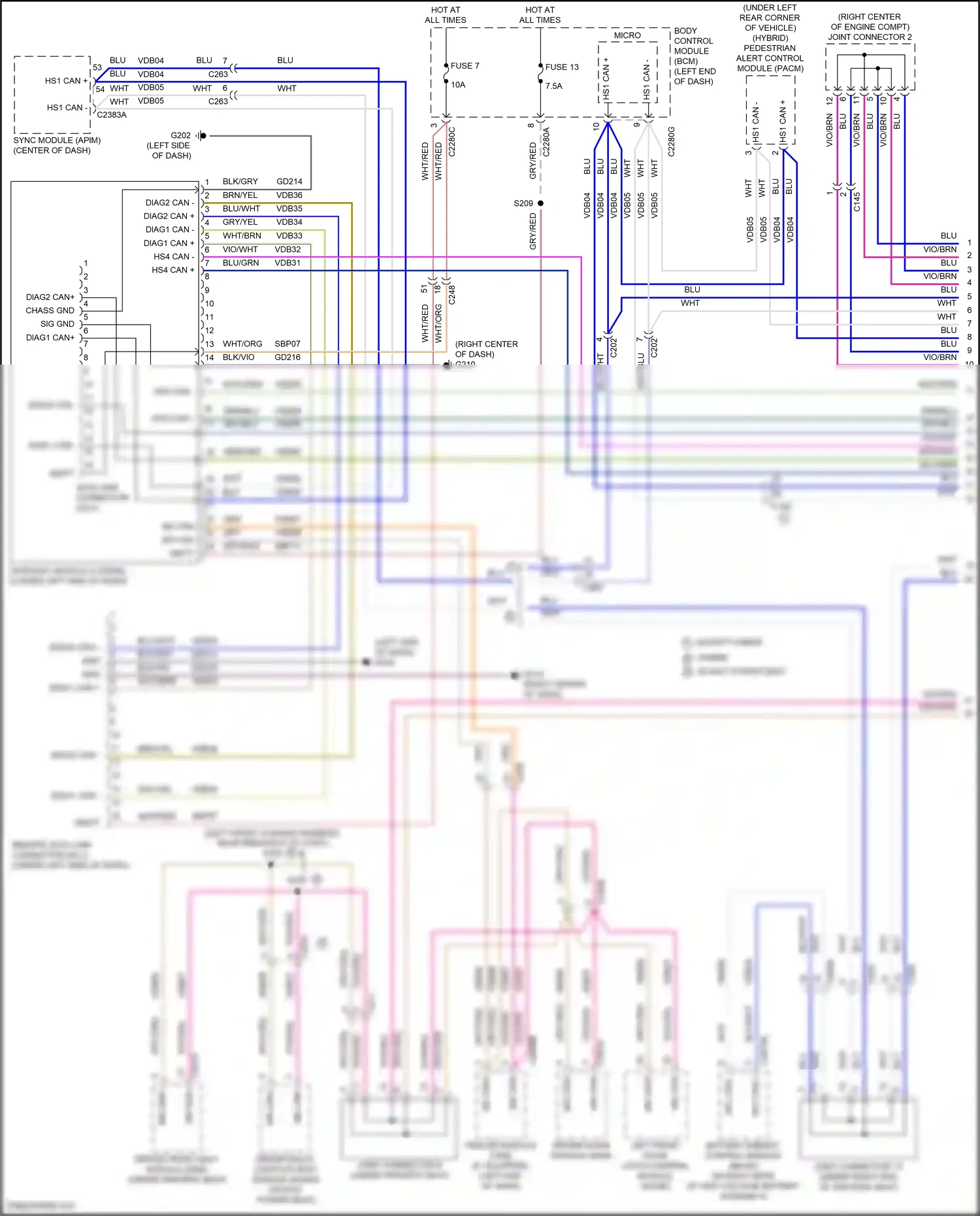 Wiring diagram ms can + for Lincoln Aviator II (2019-2024) (2 of 43)