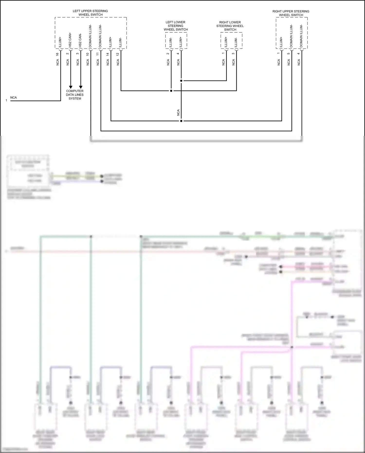 Wiring diagram multi- function switch for Lincoln Aviator II (2019-2024) (5 of 5)