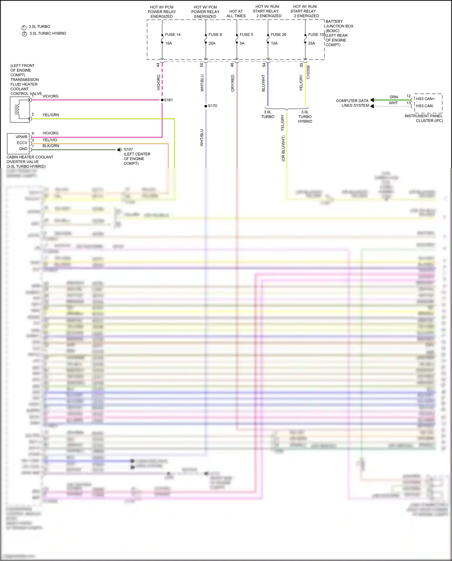 Wiring diagram oss + for Lincoln Aviator II (2019-2024) (1 of 4)