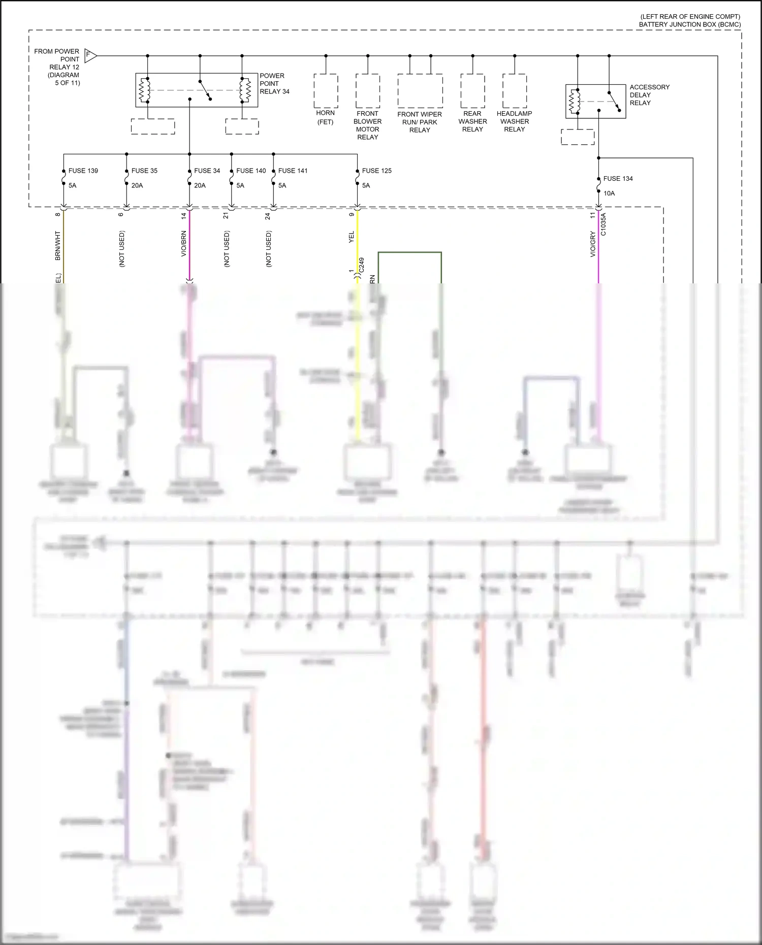 Wiring diagram starter relay for Lincoln Aviator II (2019-2024) (1 of 2)