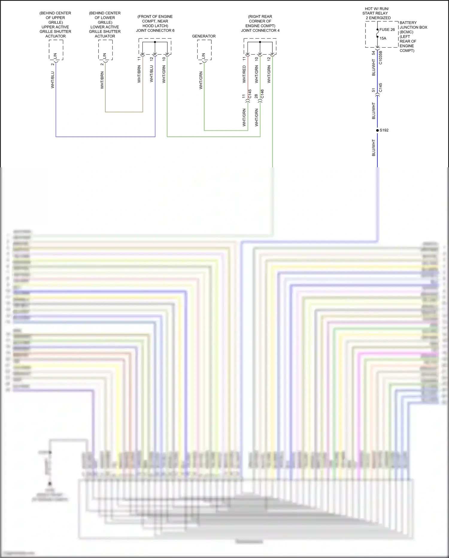 Wiring diagram upper active grille shutter actuator for Lincoln Aviator II (2019-2024) (6 of 7)