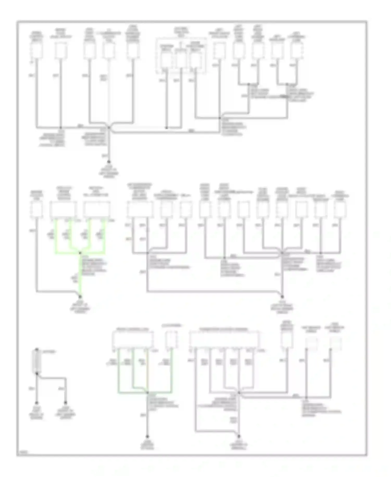 Continental Lincoln IX (1995-2002): Ground distribution circuit (1 of 3)