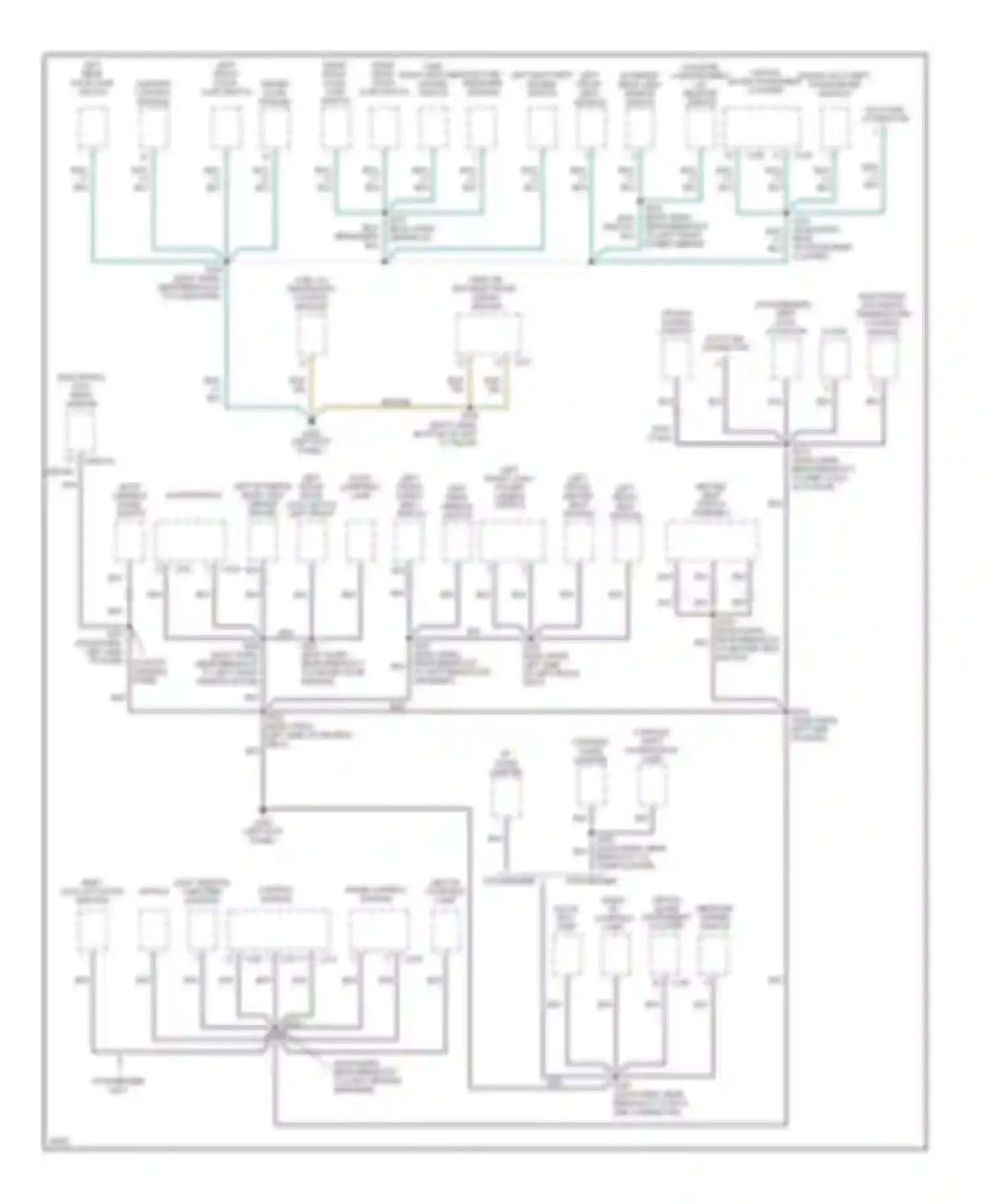 Continental Lincoln IX (1995-2002): Ground distribution circuit (2 of 3)