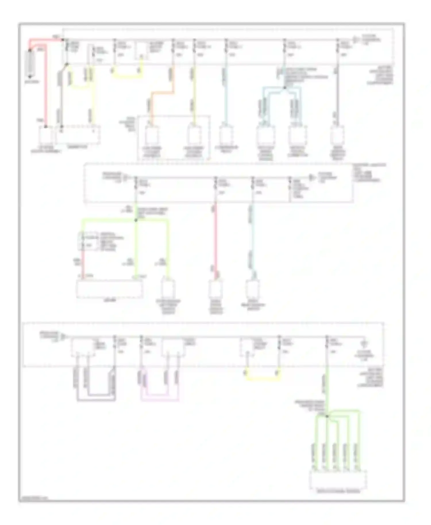 Continental Lincoln IX (1995-2002): Power distribution circuit (1 of 4)