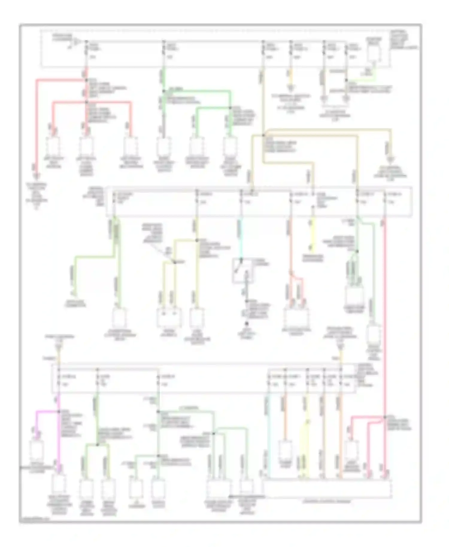 Continental Lincoln IX (1995-2002): Power distribution circuit (2 of 4)