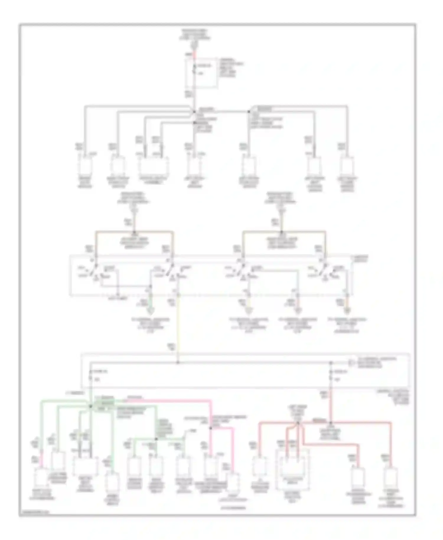 Continental Lincoln IX (1995-2002): Power distribution circuit (3 of 4)
