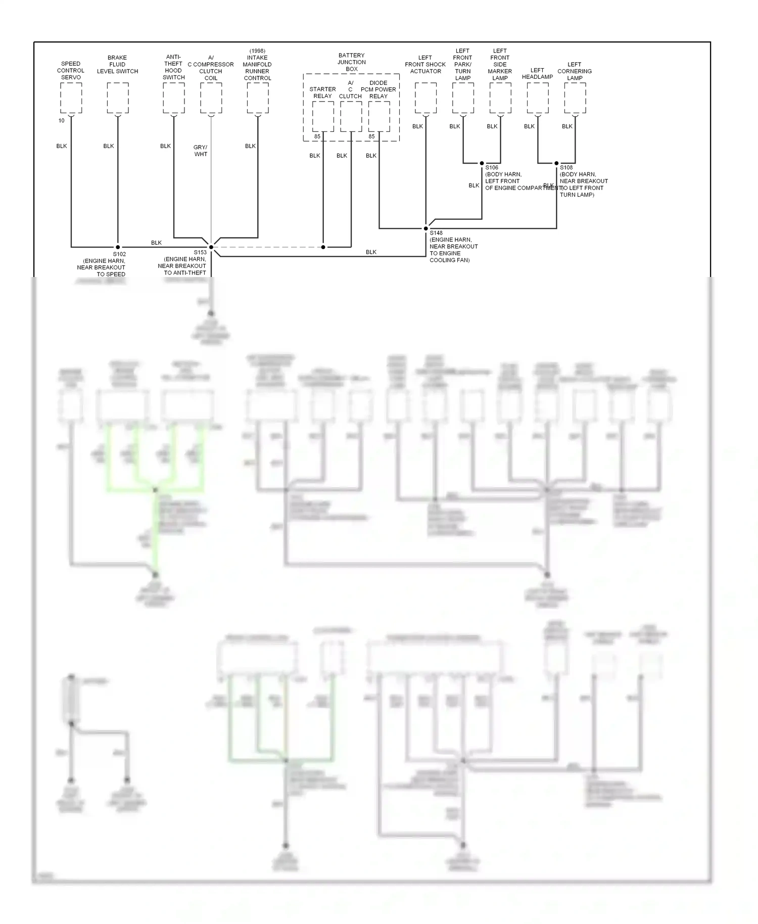 Lincoln Continental IX (1995-2002) (1998) cmp sensor shield wiring diagram  (1 of 1)