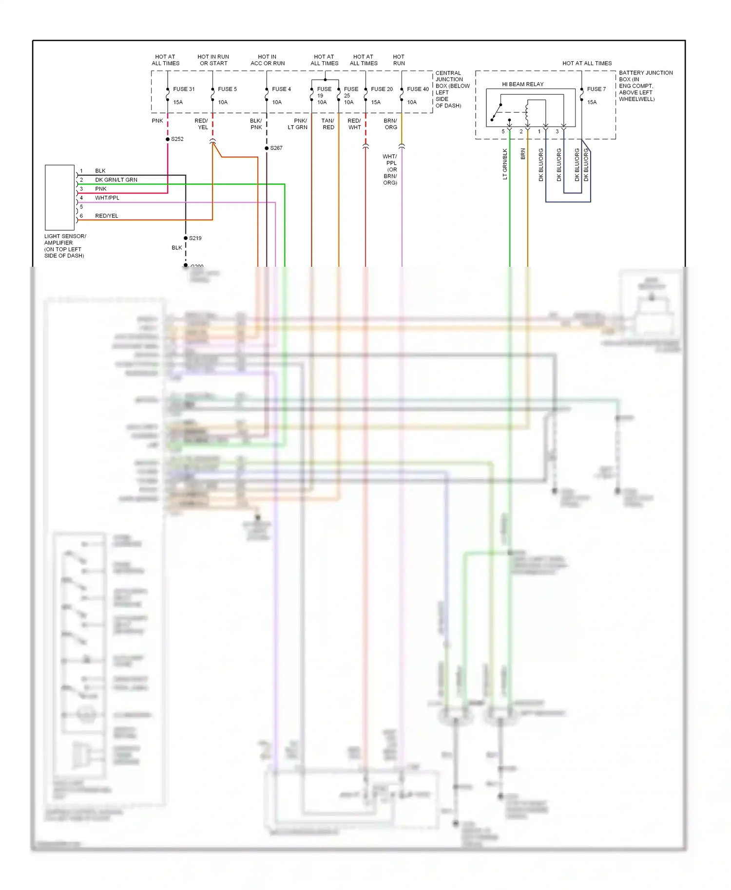 Lincoln Continental IX (1995-2002) autolamps delay decrease wiring diagram  (1 of 1)