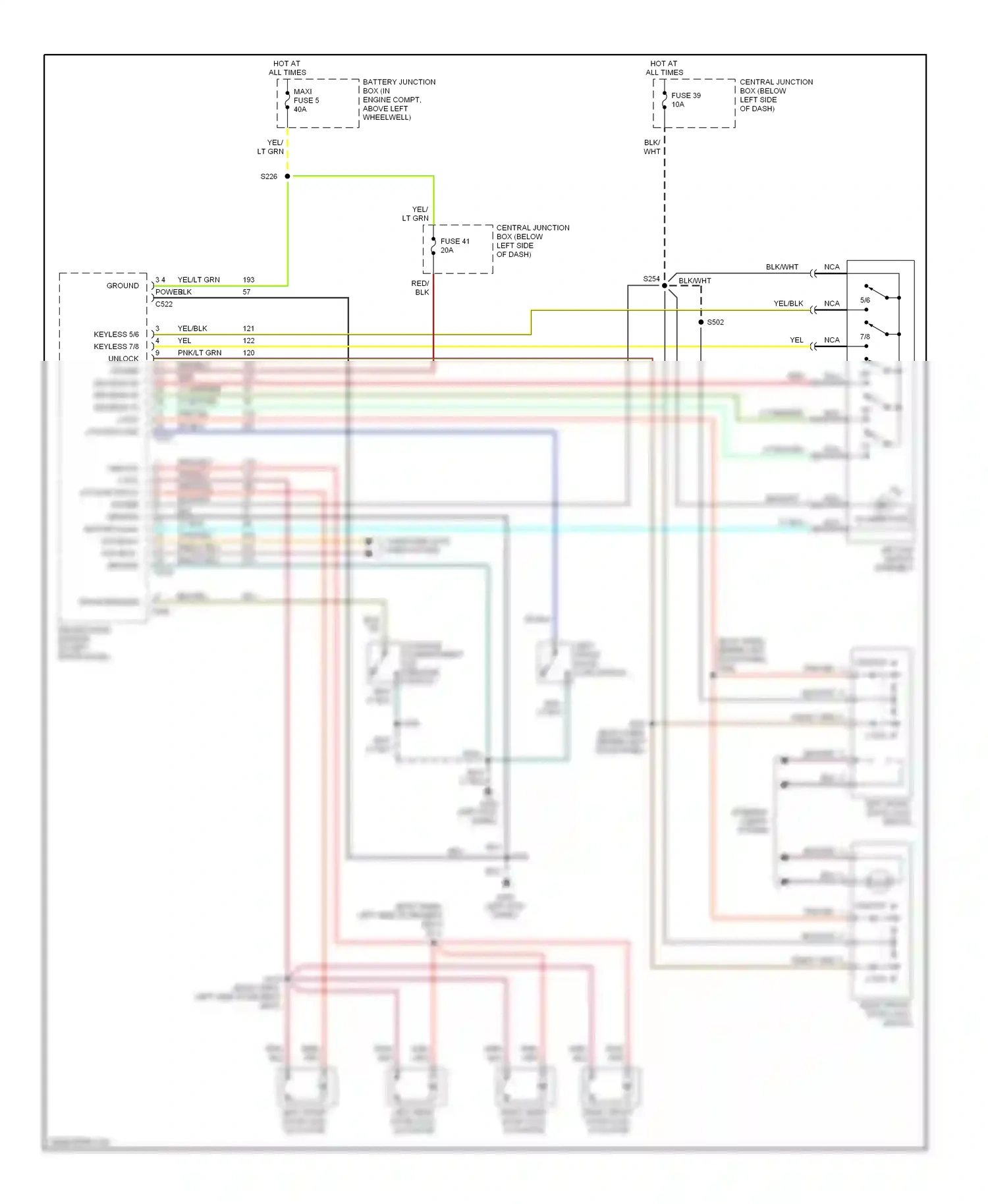 Lincoln Continental IX (1995-2002) computer data lines system wiring diagram  (2 of 4)