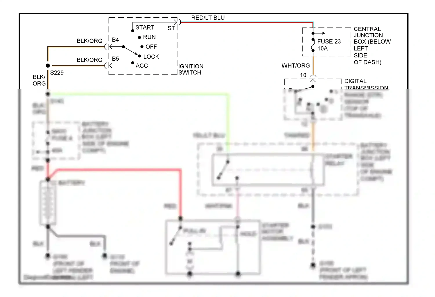 Lincoln Continental IX (1995-2002) pull- in wiring diagram  (1 of 1)