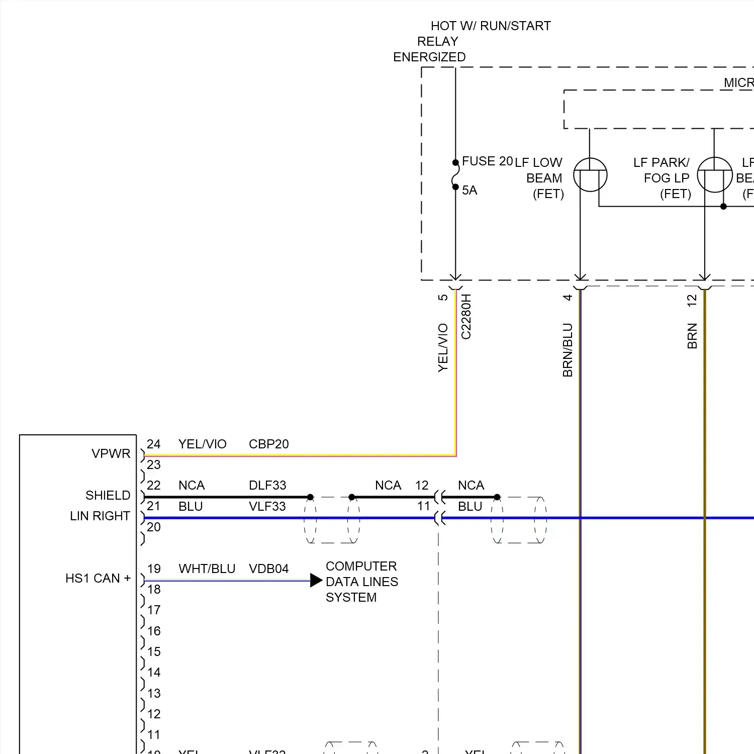 demo - Headlights circuit, w/o high intensity gas discharge headlights (1 of 3) Headlights circuit, w/o high intensity gas discharge headlights (1 of 3)