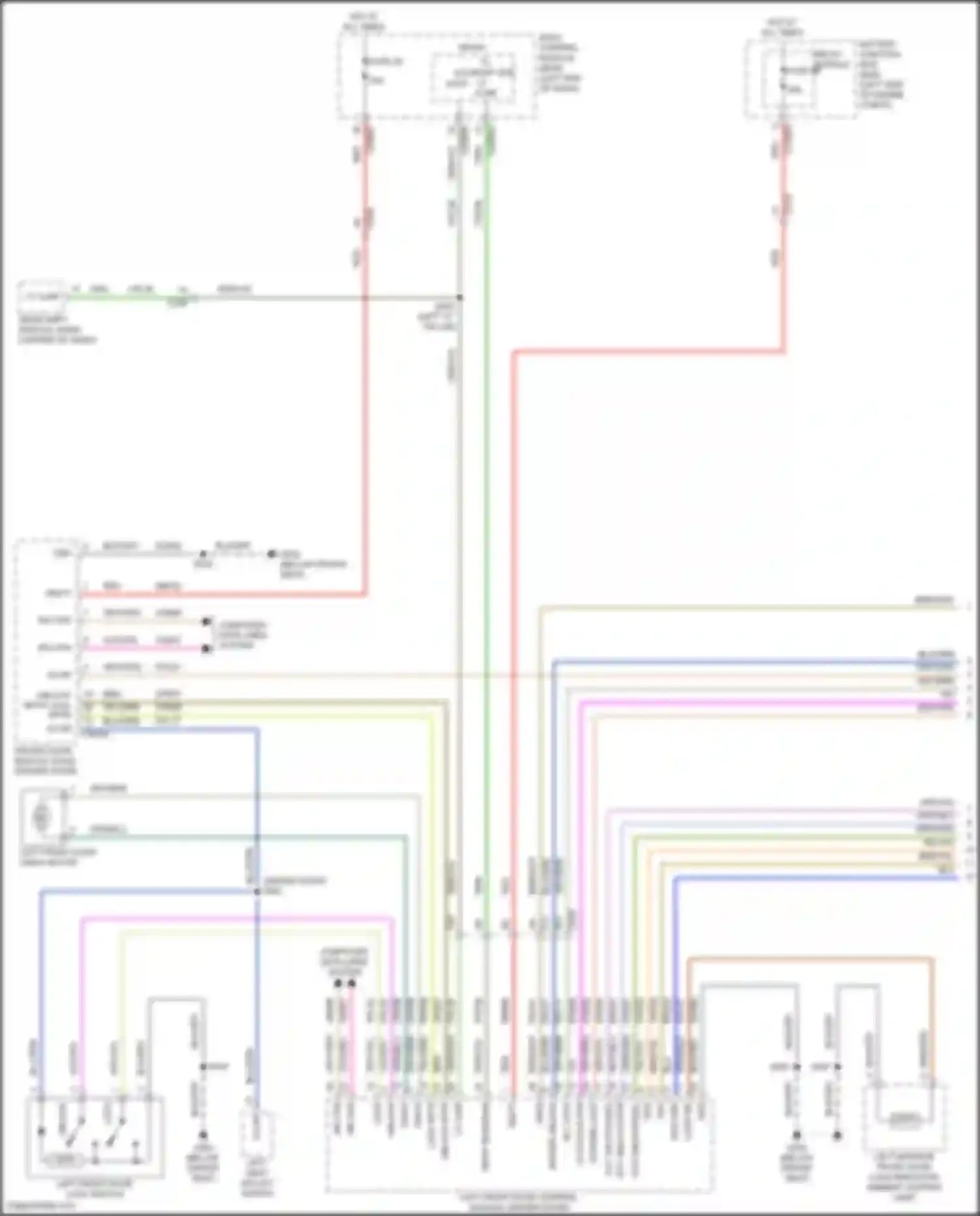 Car Wiring Diagrams for Continental Lincoln X (2016-2024): Power door locks circuit (1 of 8)