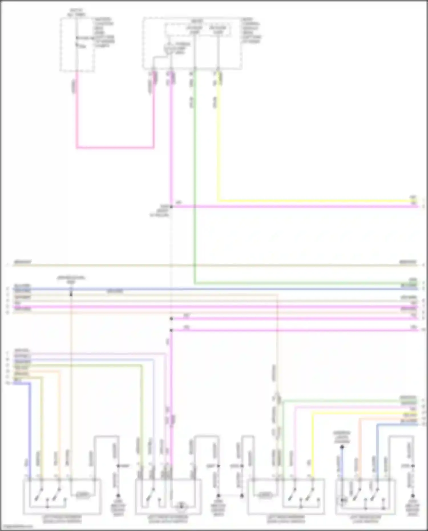 Car Wiring Diagrams for Continental Lincoln X (2016-2024): Power door locks circuit (2 of 8)