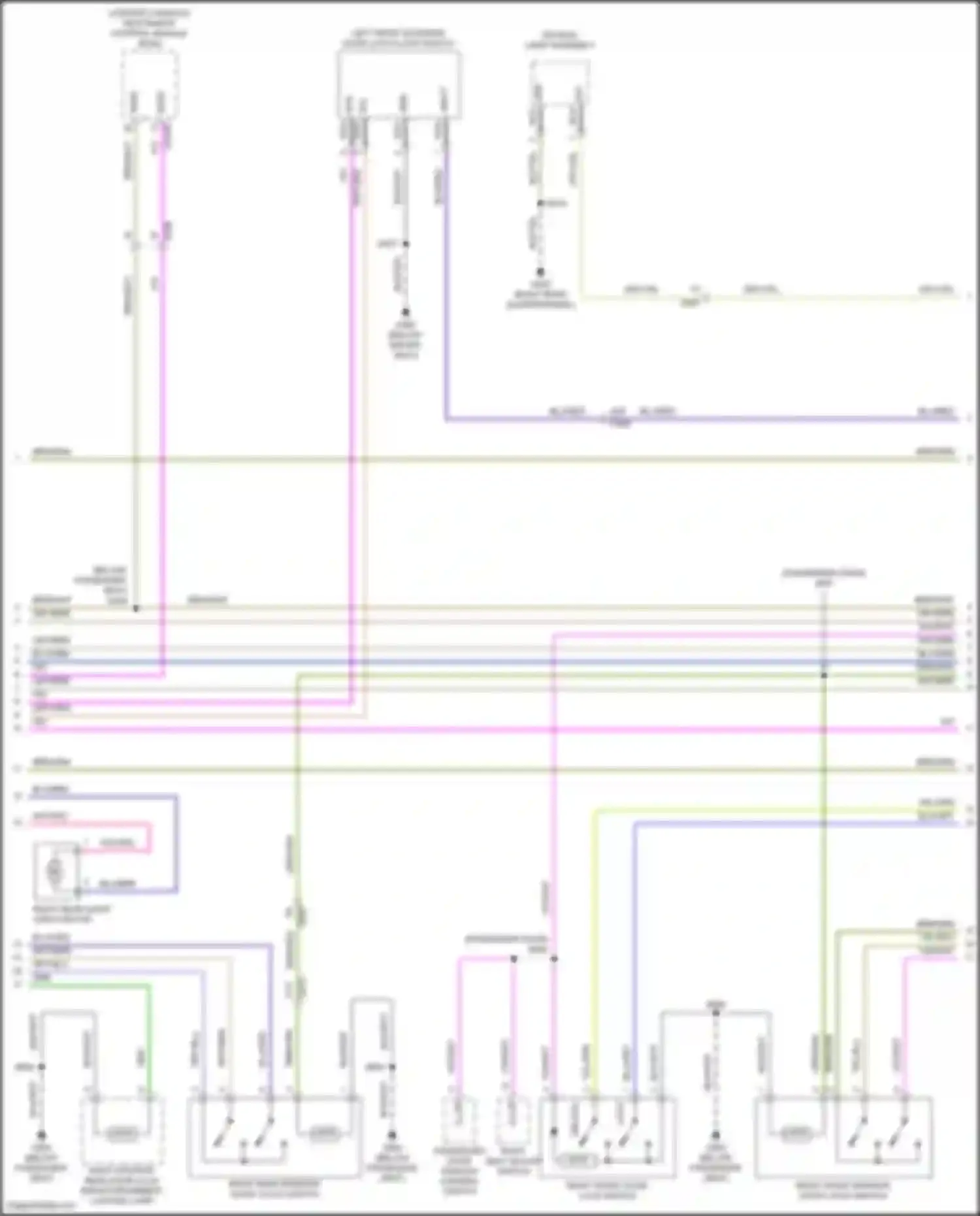 Car Wiring Diagrams for Continental Lincoln X (2016-2024): Power door locks circuit (4 of 8)