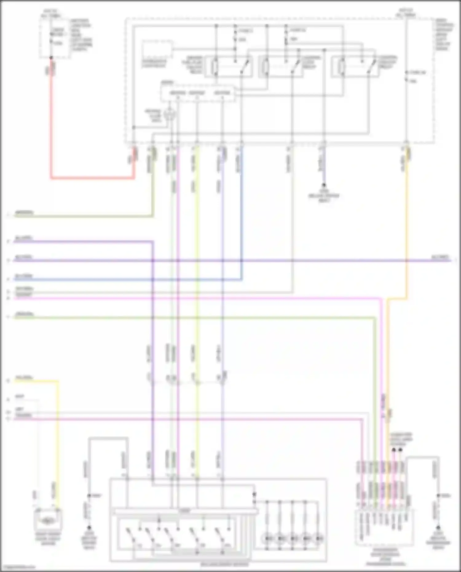 Car Wiring Diagrams for Continental Lincoln X (2016-2024): Power door locks circuit (6 of 8)