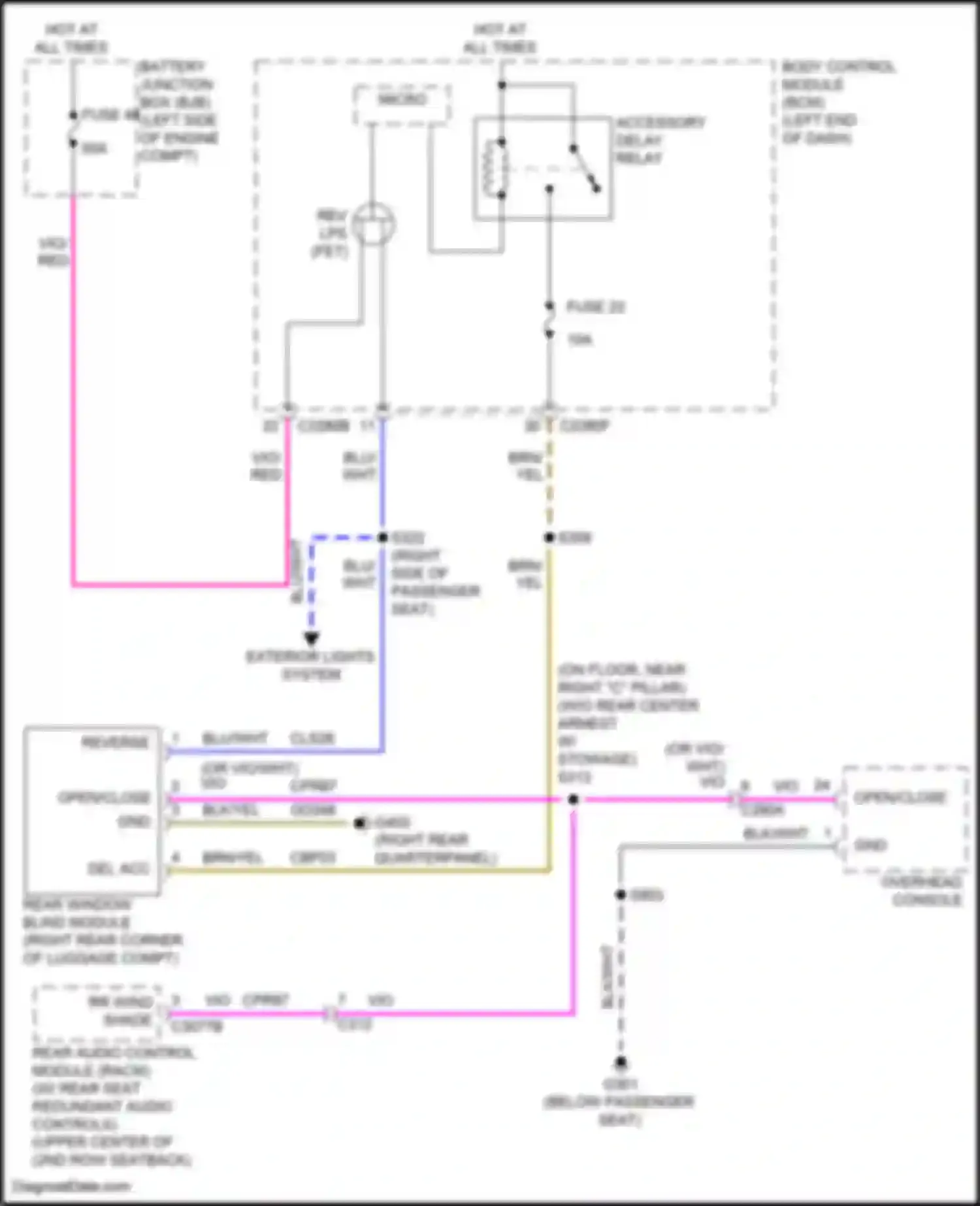 Wiring diagram fuse 23 for Lincoln Continental X (2016-2024) (3 of 3)