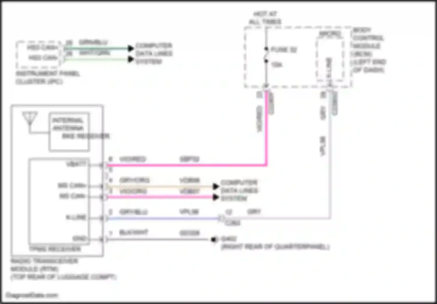 Wiring diagram fuse 32 for Lincoln Continental X (2016-2024) (10 of 12)