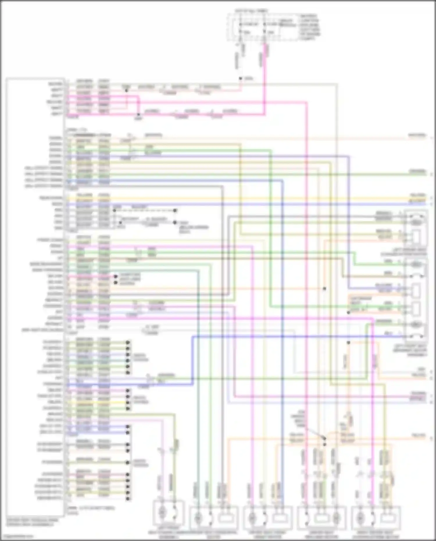 Wiring diagram left front seat headrest motor assembly for Lincoln Continental X (2016-2024) (1 of 1)