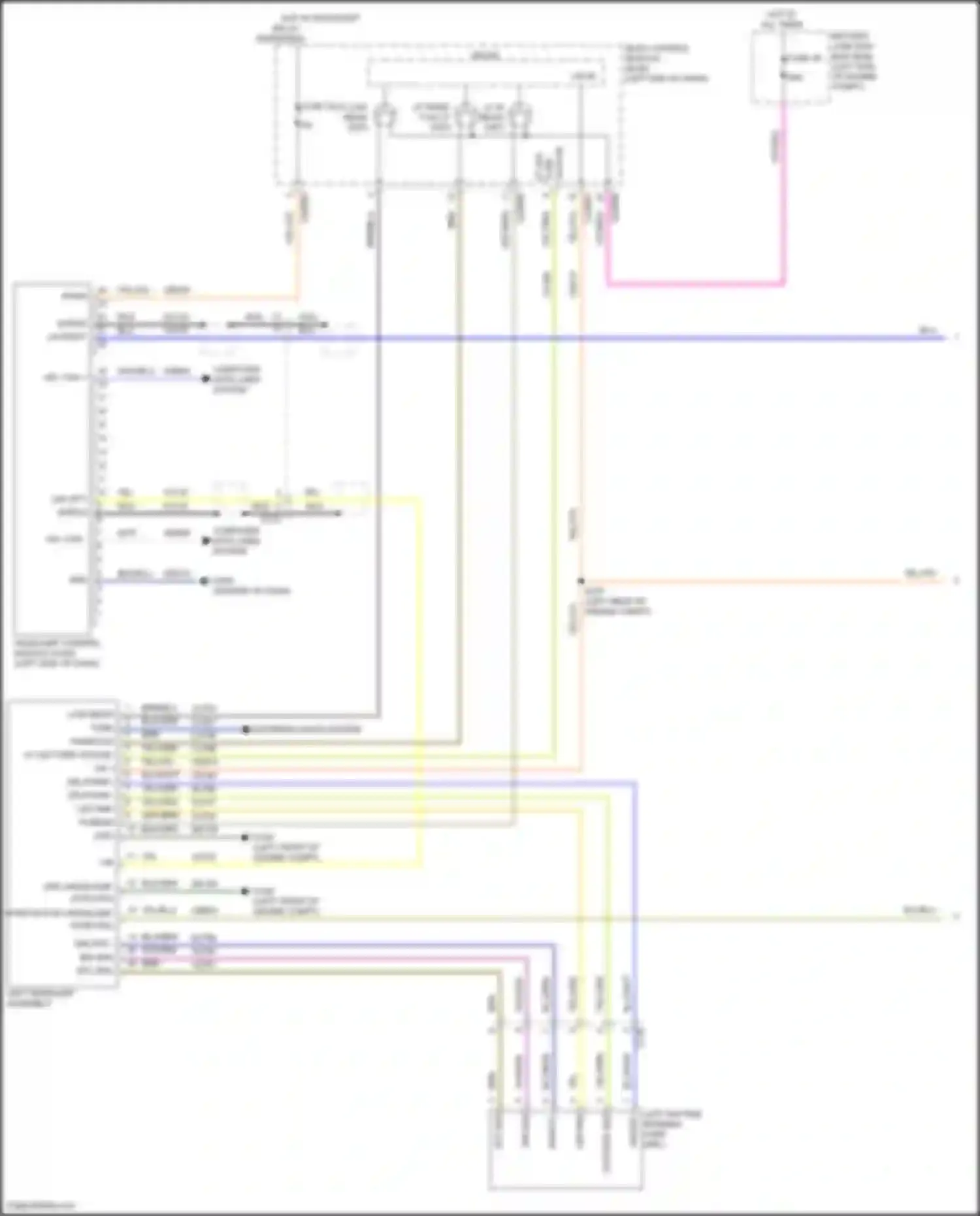 Wiring diagram left headlamp assembly for Lincoln Continental X (2016-2024) (5 of 7)
