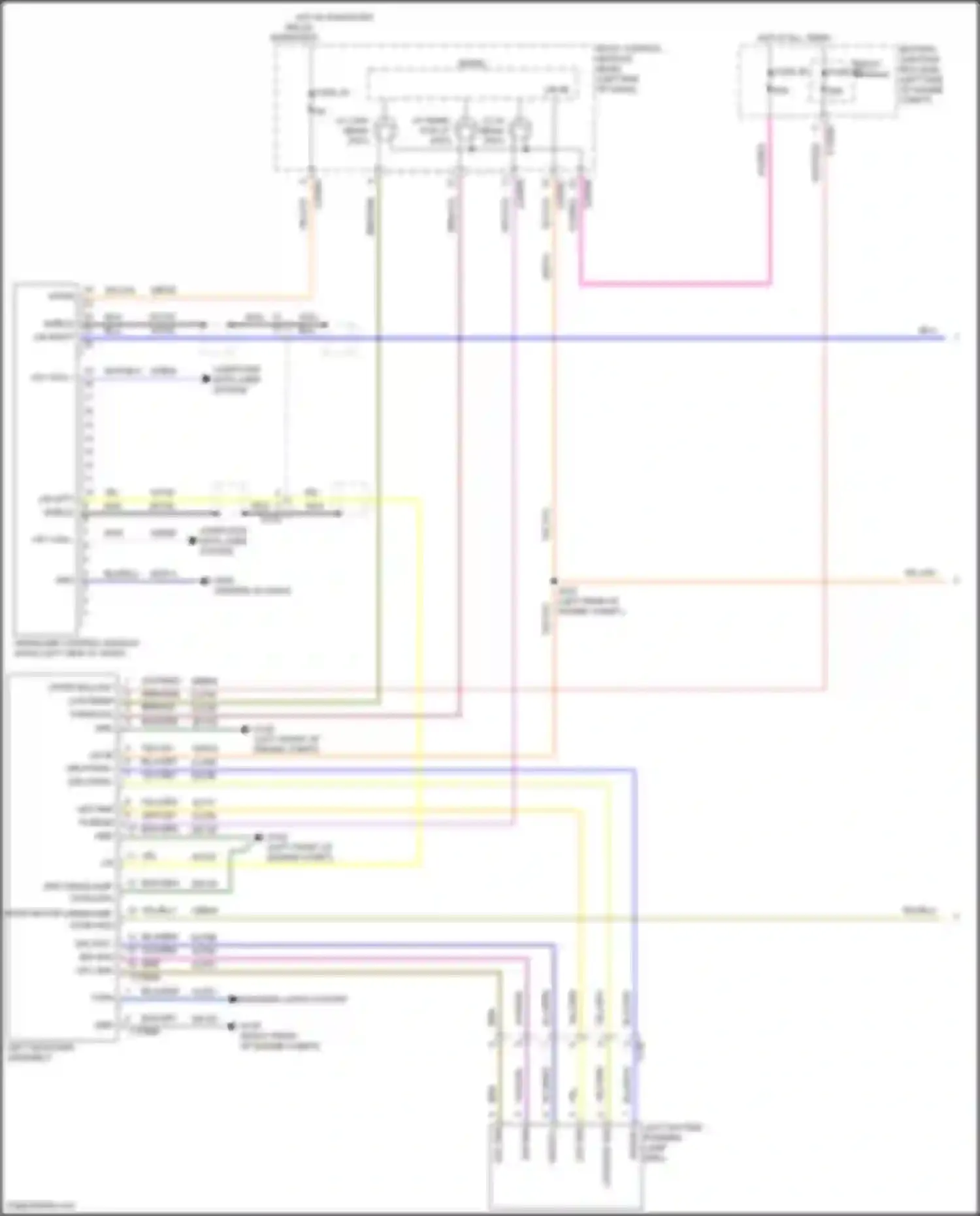 Wiring diagram left headlamp assembly for Lincoln Continental X (2016-2024) (4 of 7)