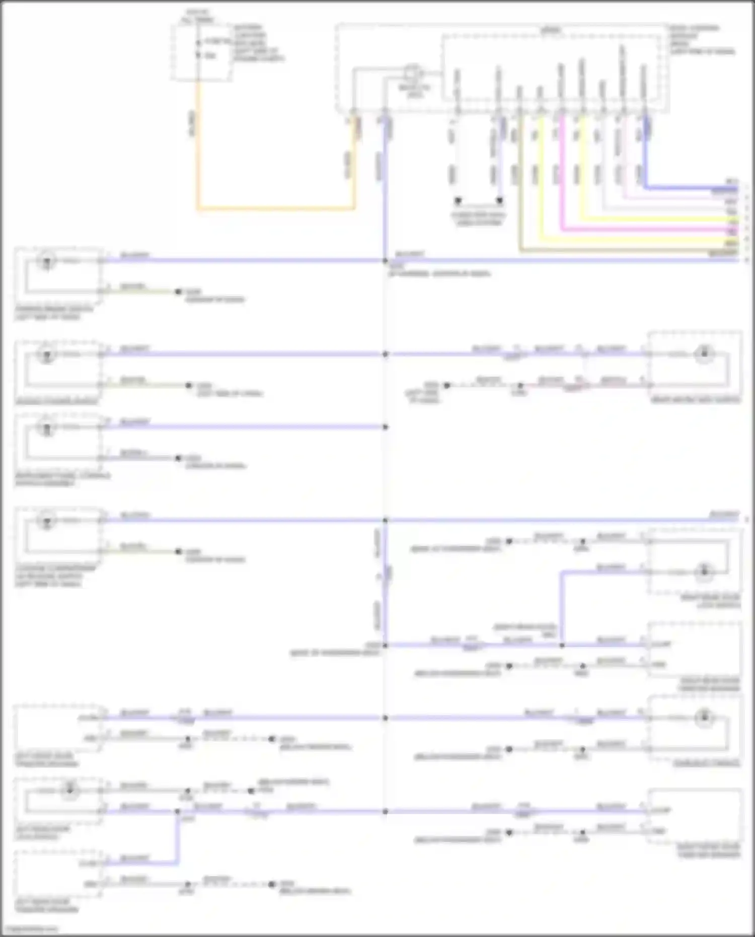 Wiring diagram left rear door tweeter speaker for Lincoln Continental X (2016-2024) (2 of 8)