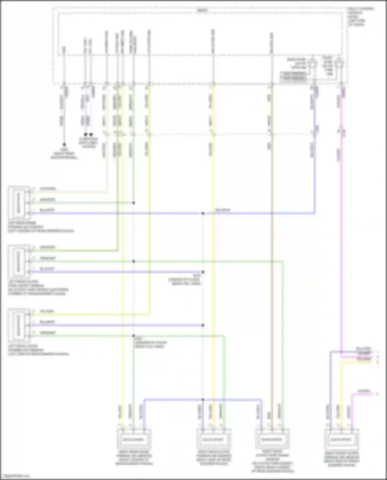 Wiring diagram left rear outer parking aid sensor for Lincoln Continental X (2016-2024) (1 of 1)