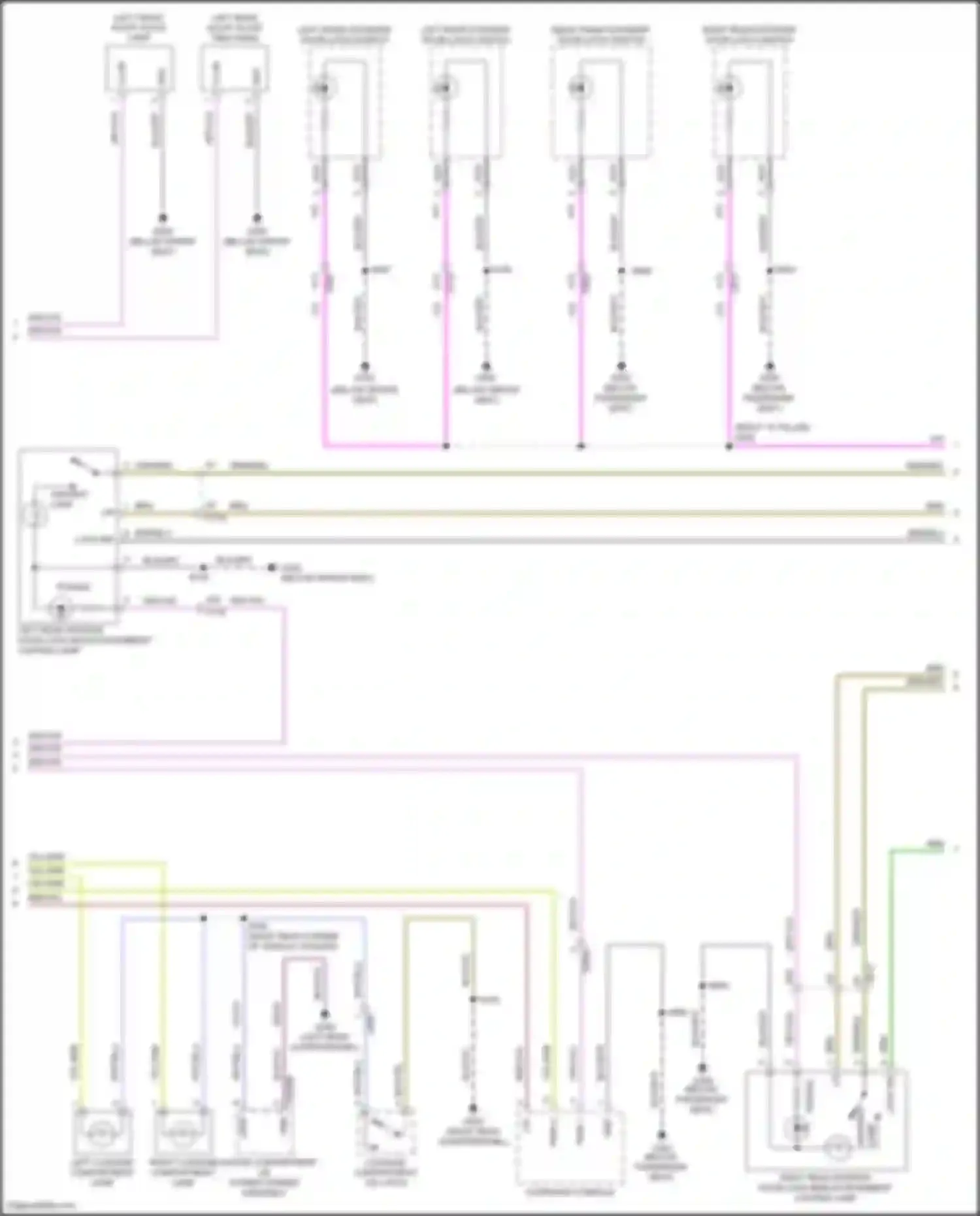 Wiring diagram left rear scuff plate trim panel for Lincoln Continental X (2016-2024) (1 of 2)