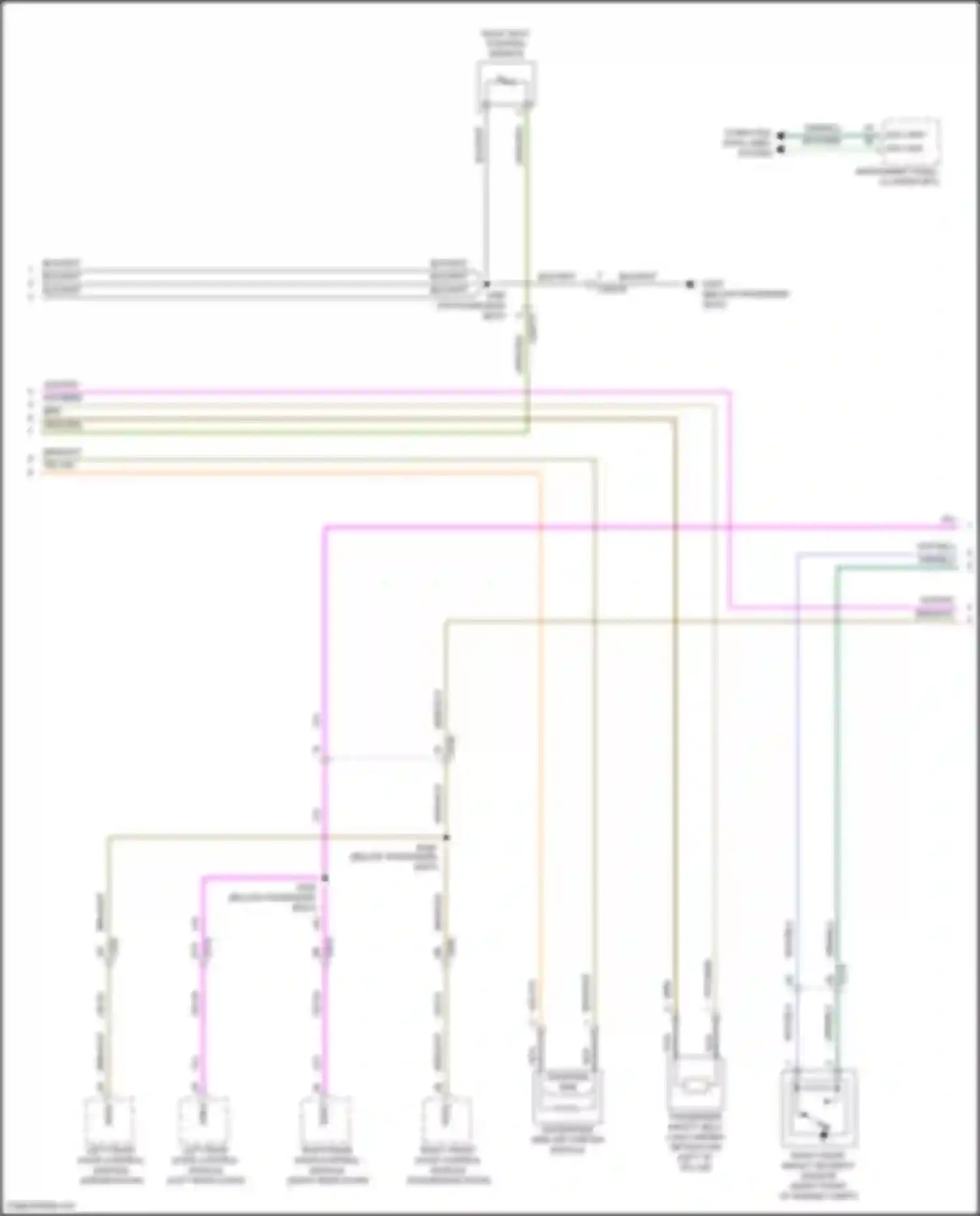 Wiring diagram passenger safety belt load limiting retractor for Lincoln Continental X (2016-2024) (1 of 1)