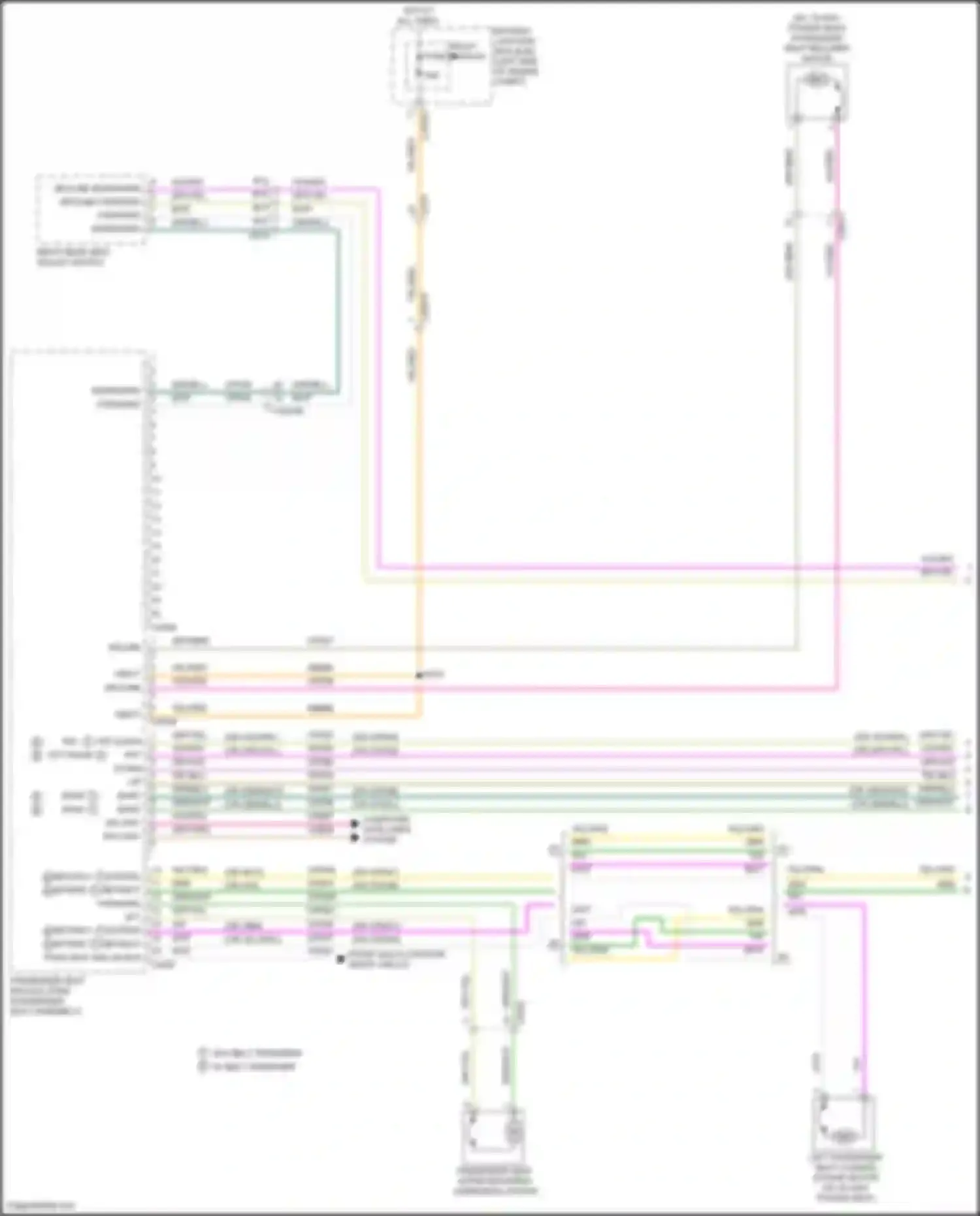 Wiring diagram passenger seat upper backrest horizontal motor for Lincoln Continental X (2016-2024) (1 of 1)
