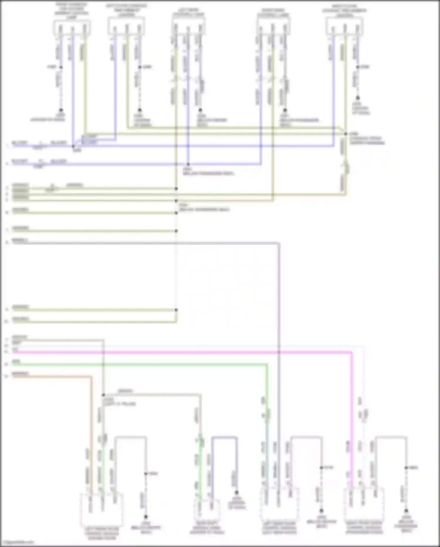 Wiring diagram right floor console trim ambient lighting for Lincoln Continental X (2016-2024) (1 of 2)