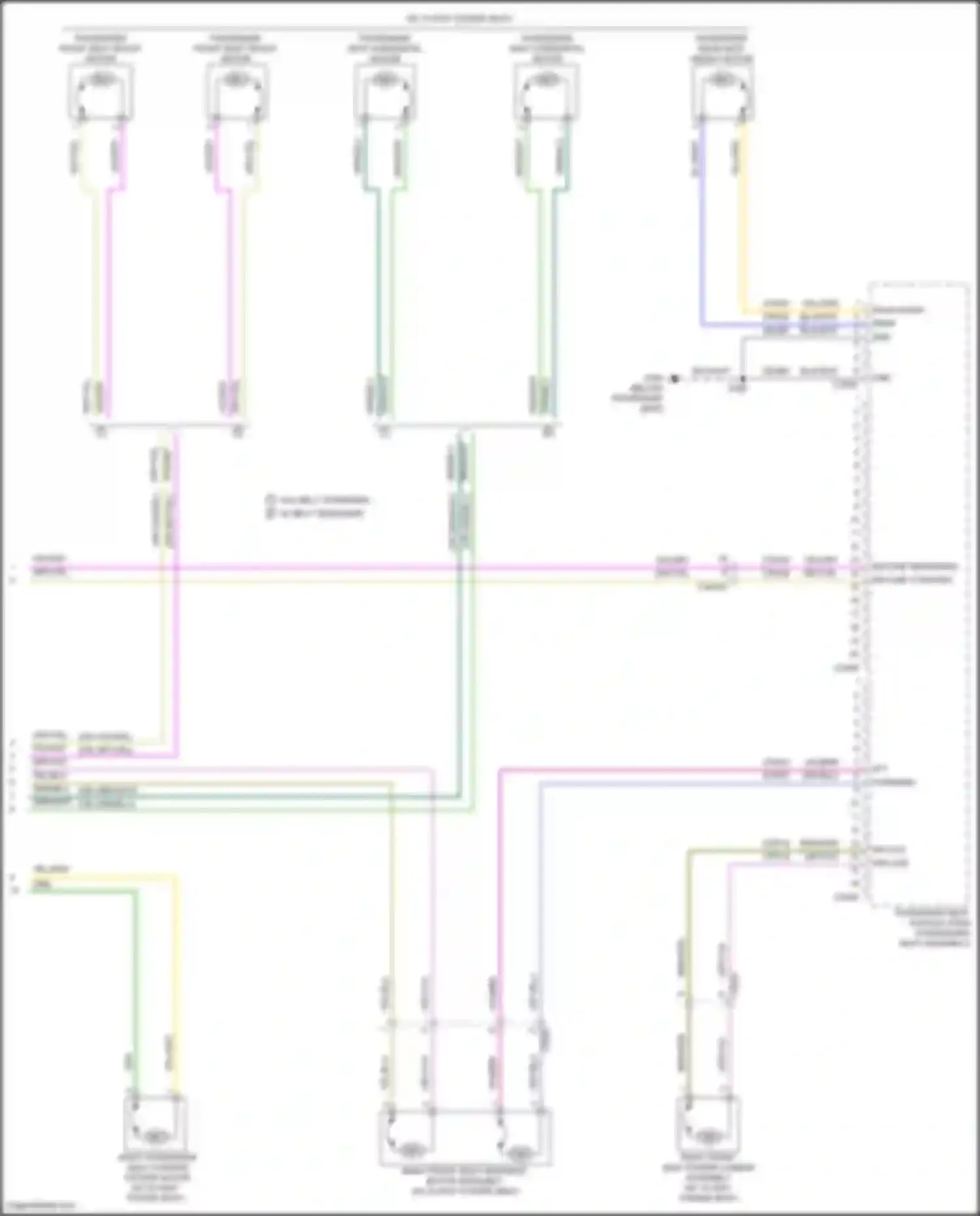 Wiring diagram right front seat headrest motor assembly for Lincoln Continental X (2016-2024) (1 of 1)