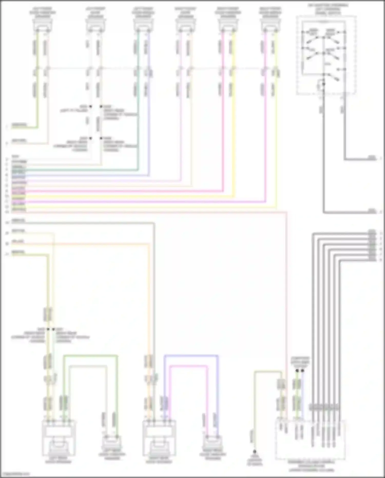Wiring diagram right rear door speaker for Lincoln Continental X (2016-2024) (1 of 4)