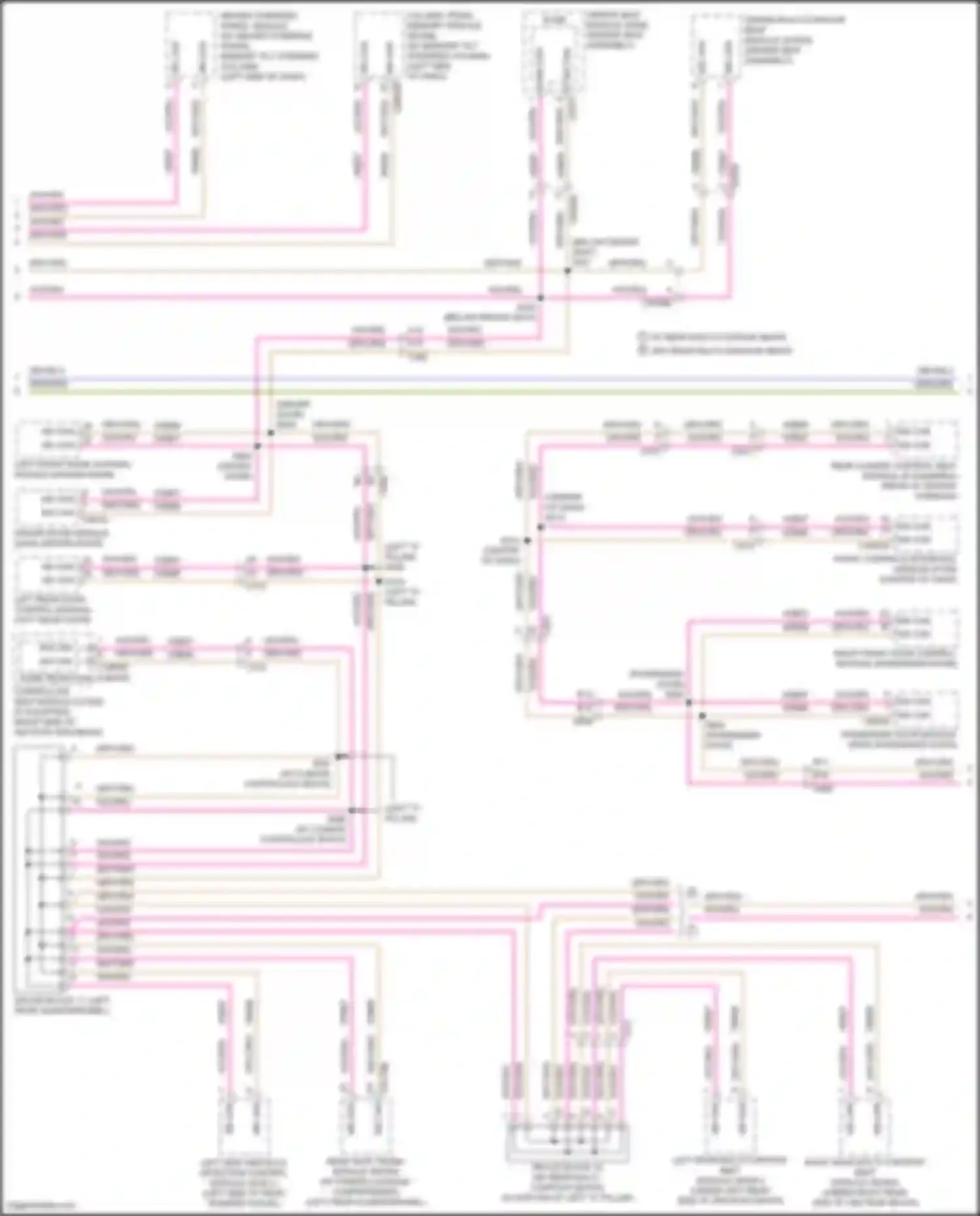 Wiring diagram w/ rear multi-contour seats w/o rear multi-contour seats for Lincoln Continental X (2016-2024) (1 of 1)