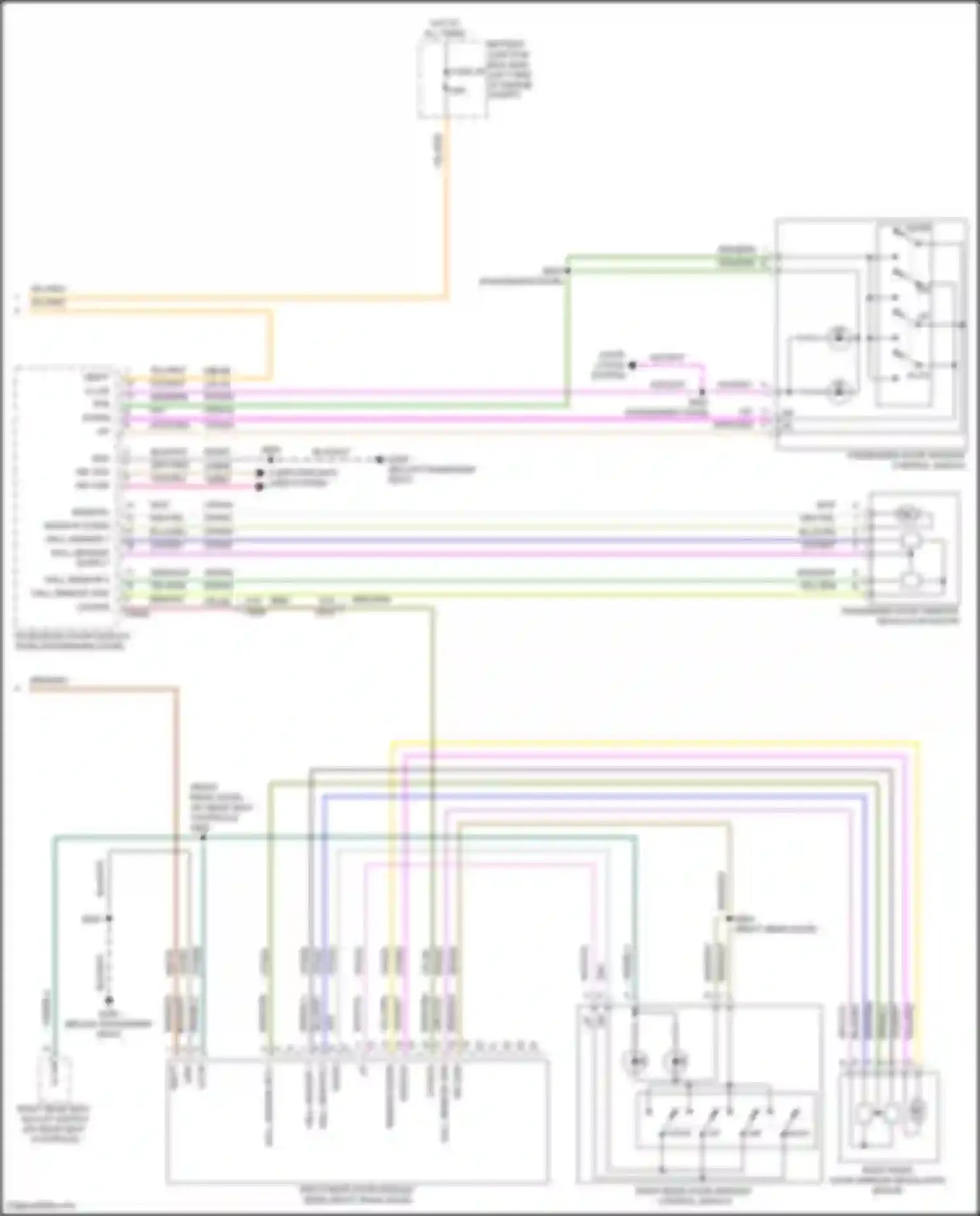 Wiring diagram w/ rear seat controls for Lincoln Continental X (2016-2024) (5 of 6)